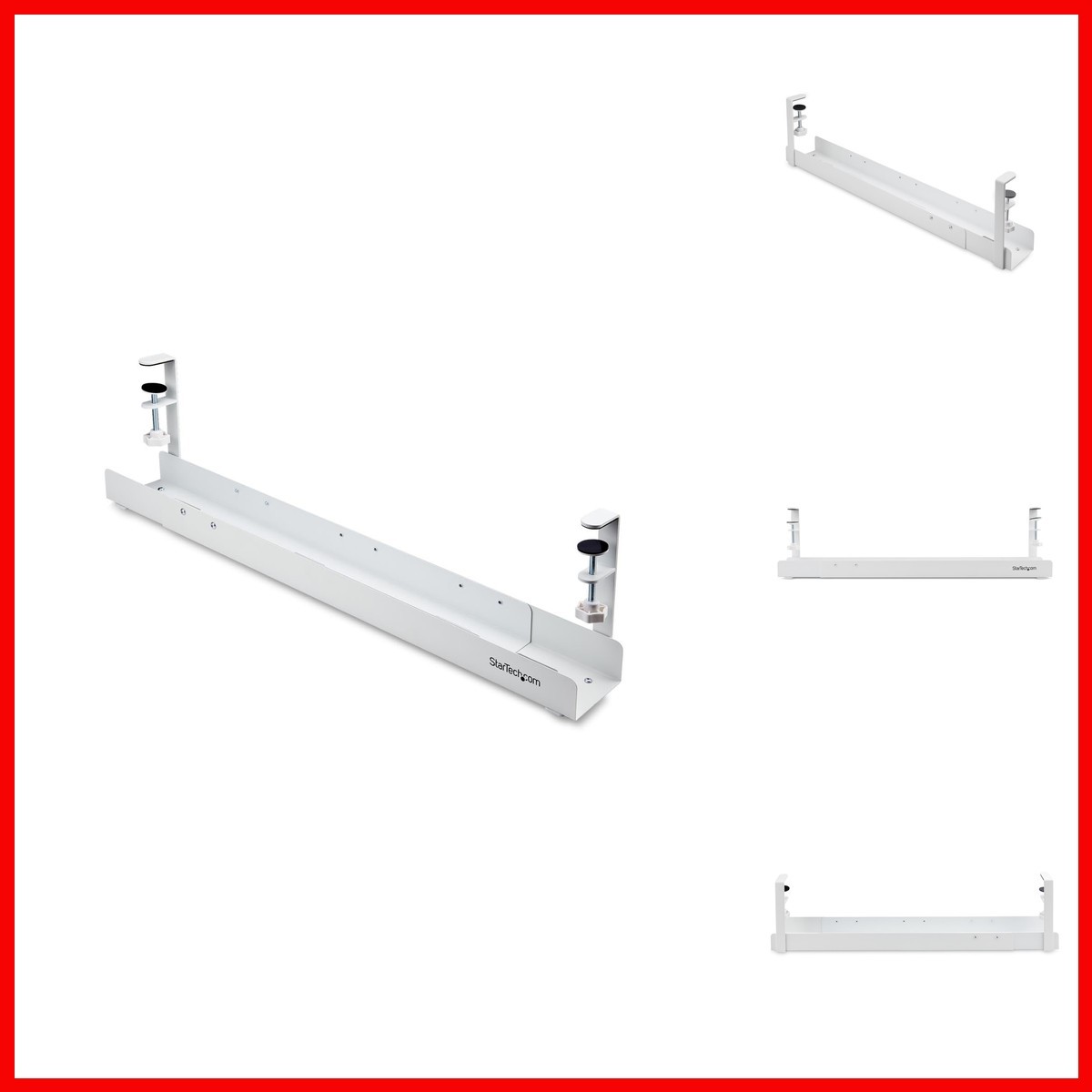 StarTech Under Desk Cable Management Tray, White (CALW-Desk-Cable-Tray)
