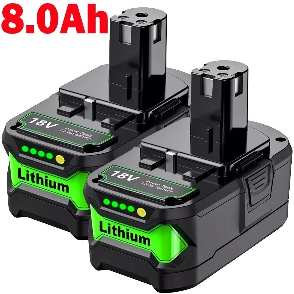 1-4 PACK For RYOBI 8.0Ah High Capacity Battery 18Volt Lithium-Ion 18volt Battery