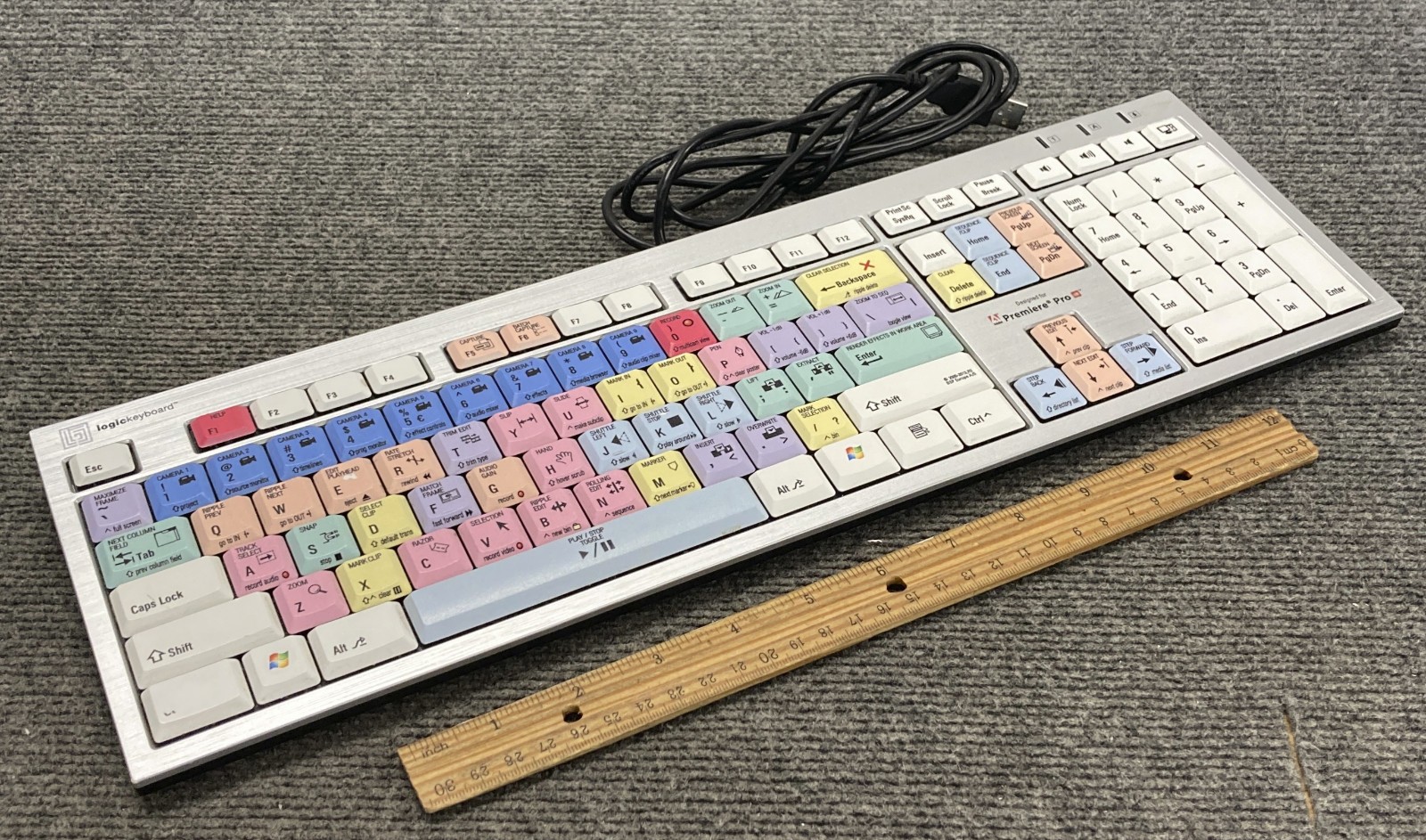 Logic Keyboard LXH-JME7596H Video Media USB Composer (As Is)