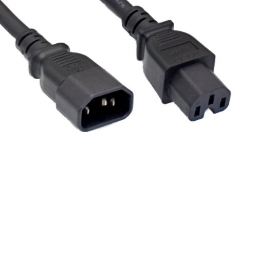 Lot 10pc AC Power Cable Extension IEC320 C14/C15 Server Data Rack Network Router