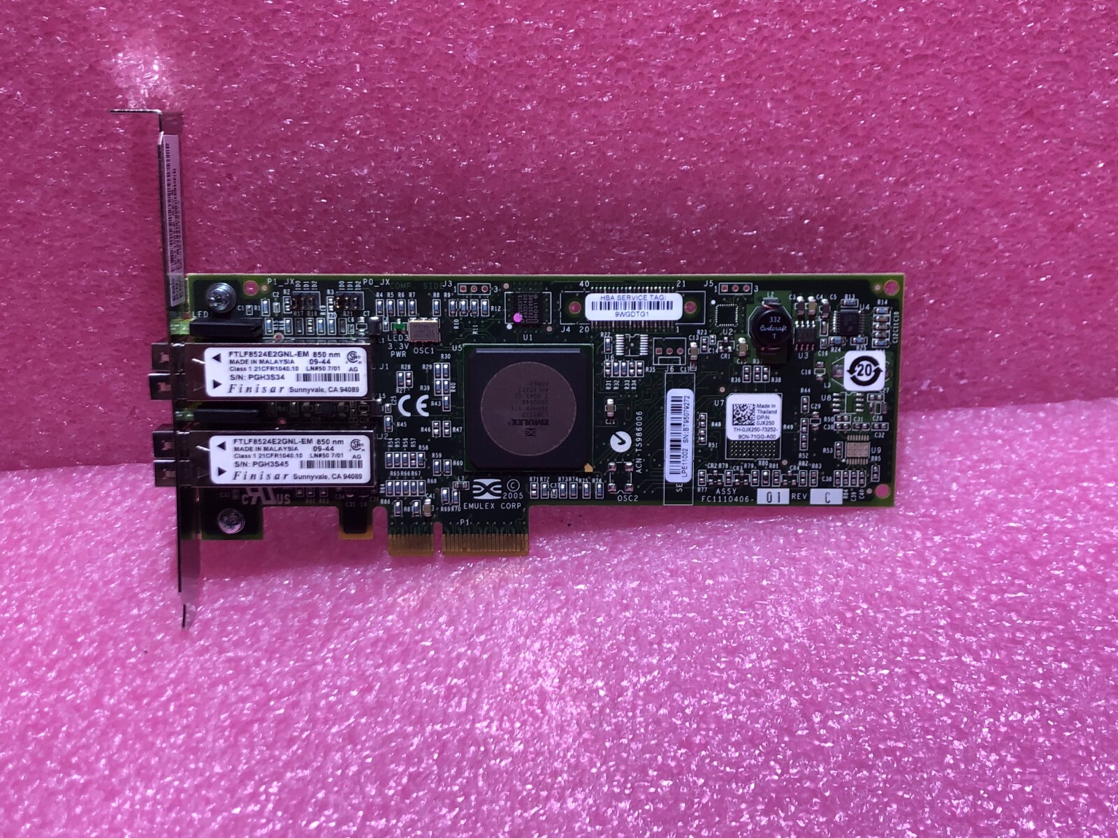 Dell JX250 Emulex LP11002 Dual Port PCIe 4GB HBA