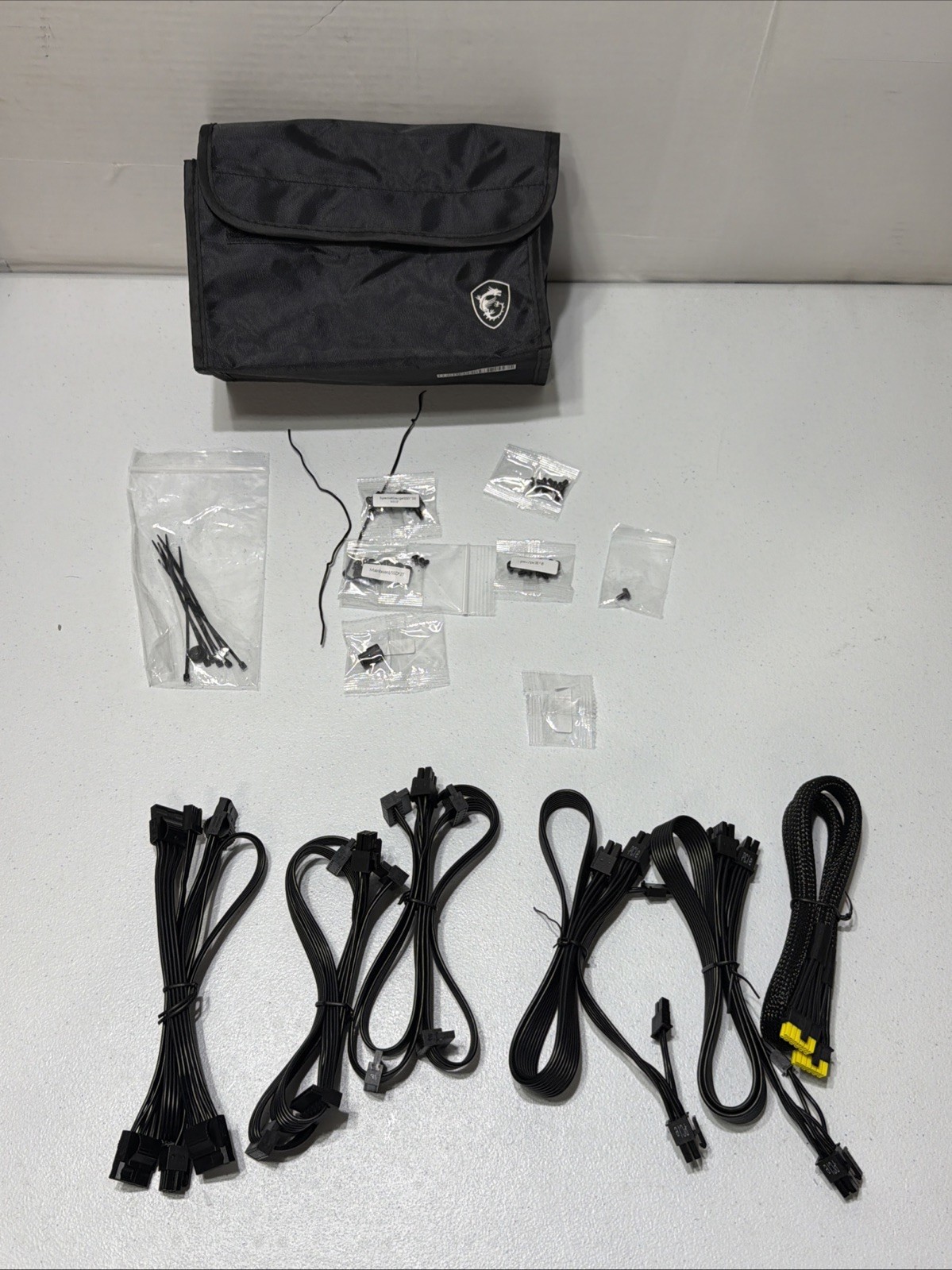 Lot of 6 Modular PSU Power Supply Cables ATX 24 Pin PCIe CPU PC Computer