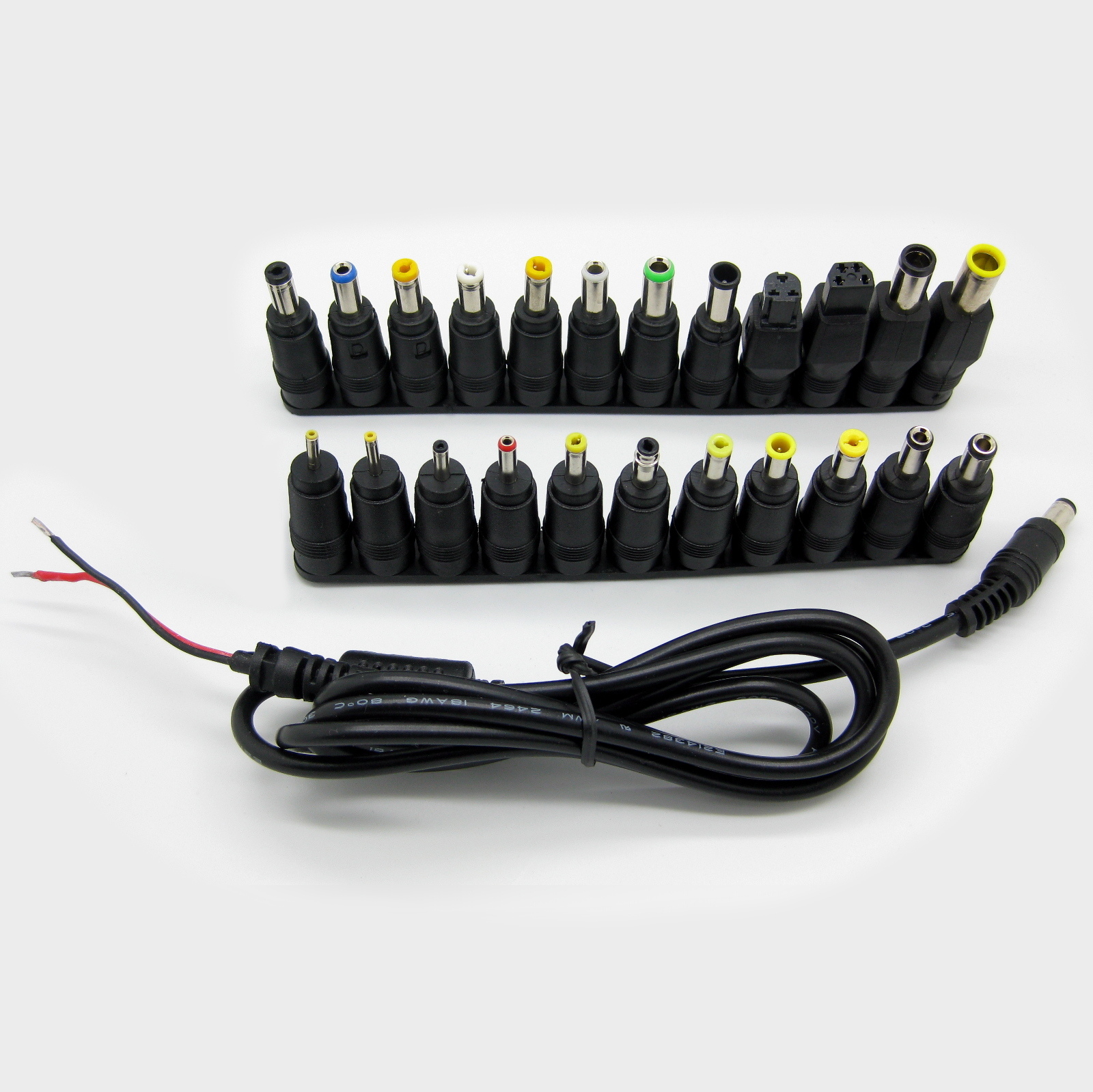 23pcs DC Female Jack to Multi Type Power Plug Connector Adapter 5.5 x 2.1 mm Set