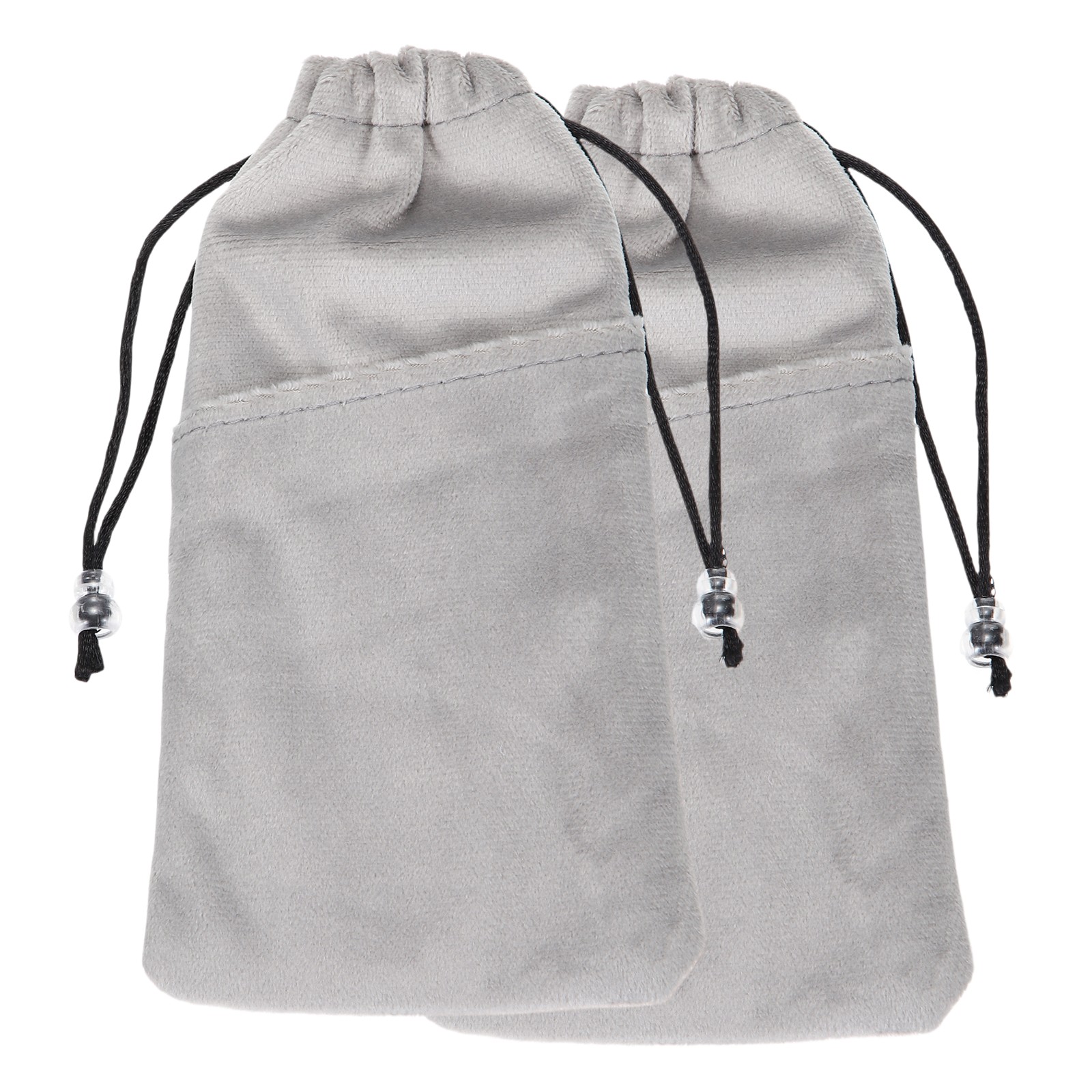 2 Pcs Cell Phone Sleeves (Size M) - Soft Phone Storage Pouch Organizer, Gray