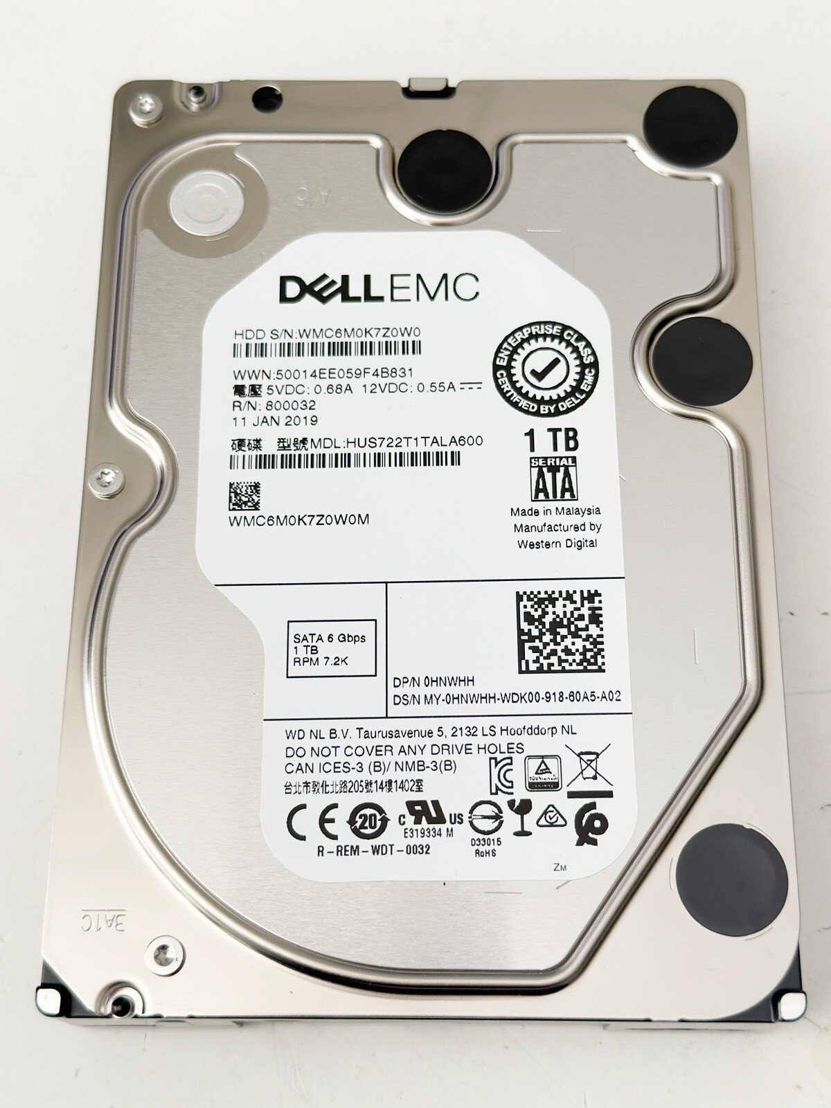 Refurbished - Dell HUS722T1TALA600 1TB 7.2K RPM 6Gbps 3.5" SATA Hard Drive