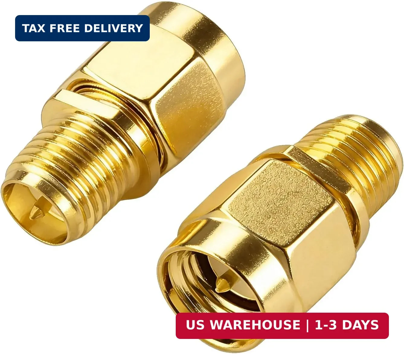 2pcs SMA Male to RP-SMA Female Adapter