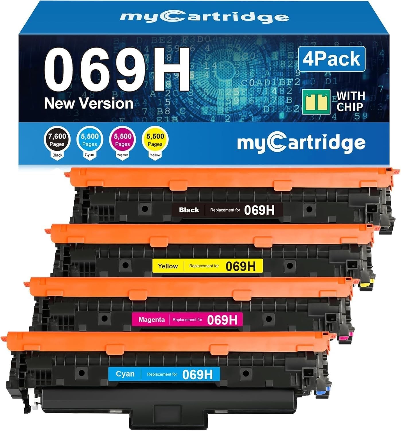 myCartridge 069H Toner Cartridge Set Compatible Replacement for Canon 069 069H