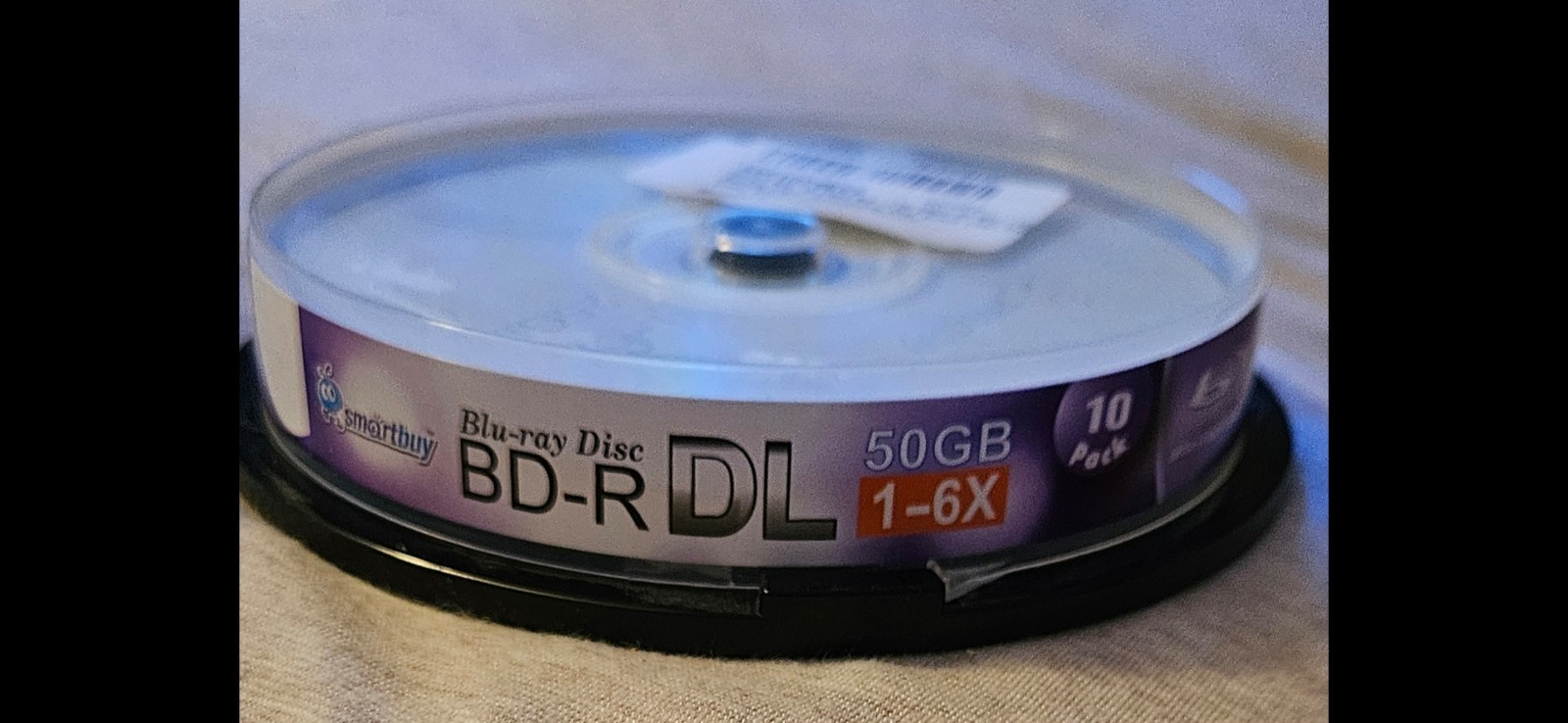 10 Pack Smartbuy Blu-ray BD-R BDR DL Dual Layer 6X 50GB Logo Top Recordable Disc