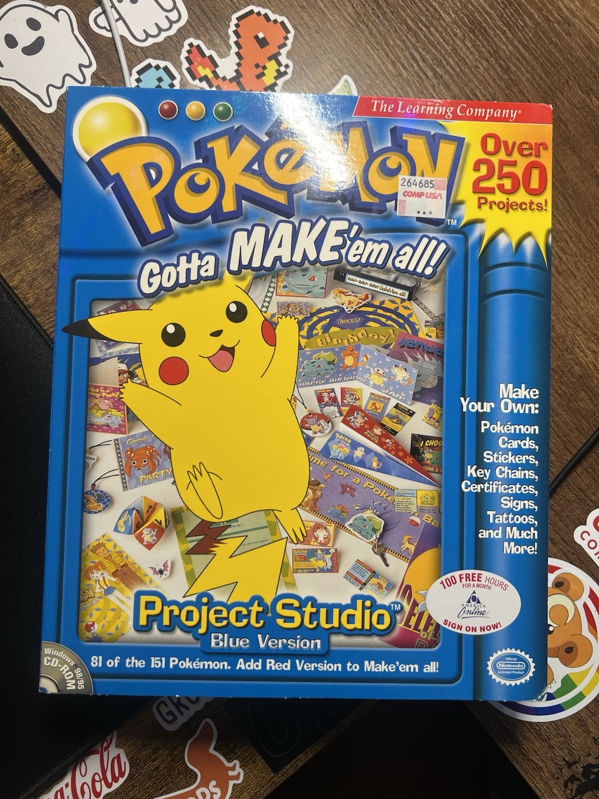 Pokemon Gotta Make'em All Project Studio Blue Version Windows In Box Unopened