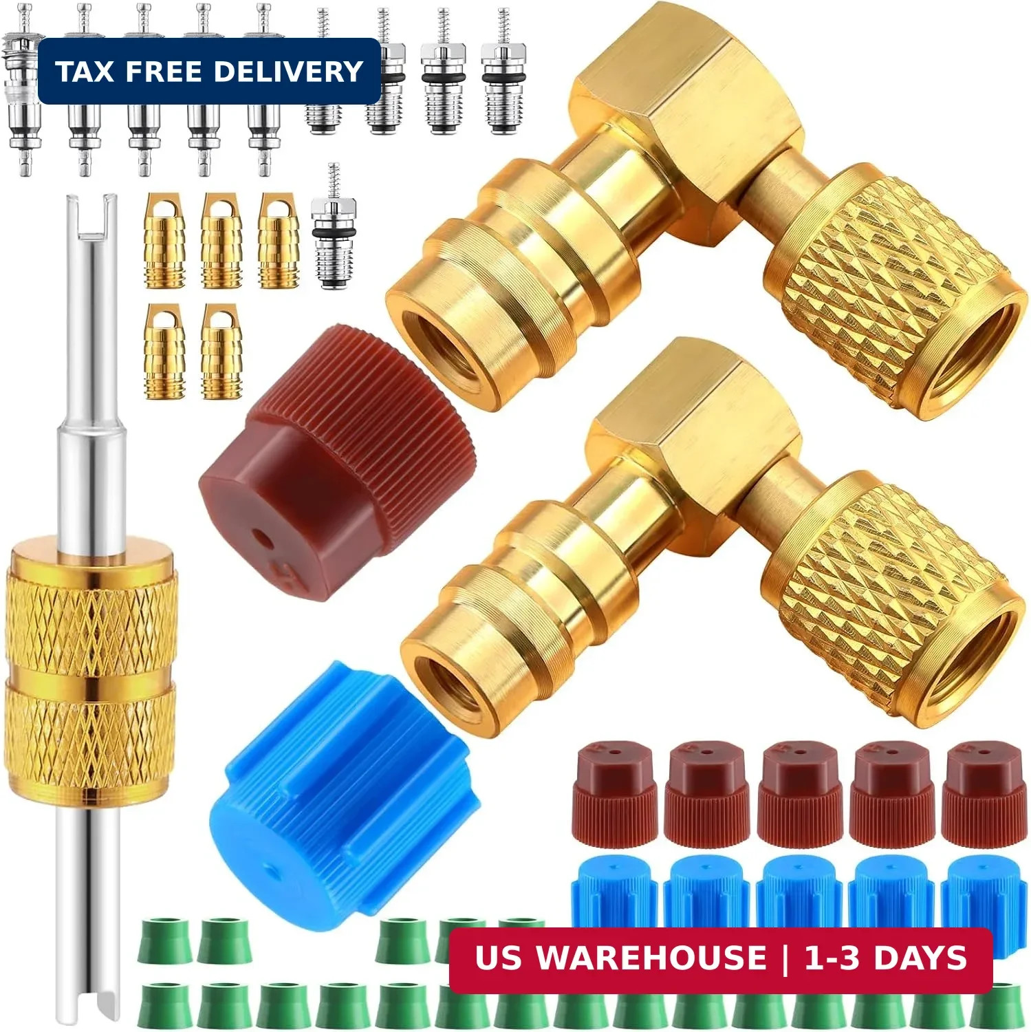 R12 to R134a Fitting Adapter Kit, R12 to R134a Conversion Retrofit Fitting Adapt