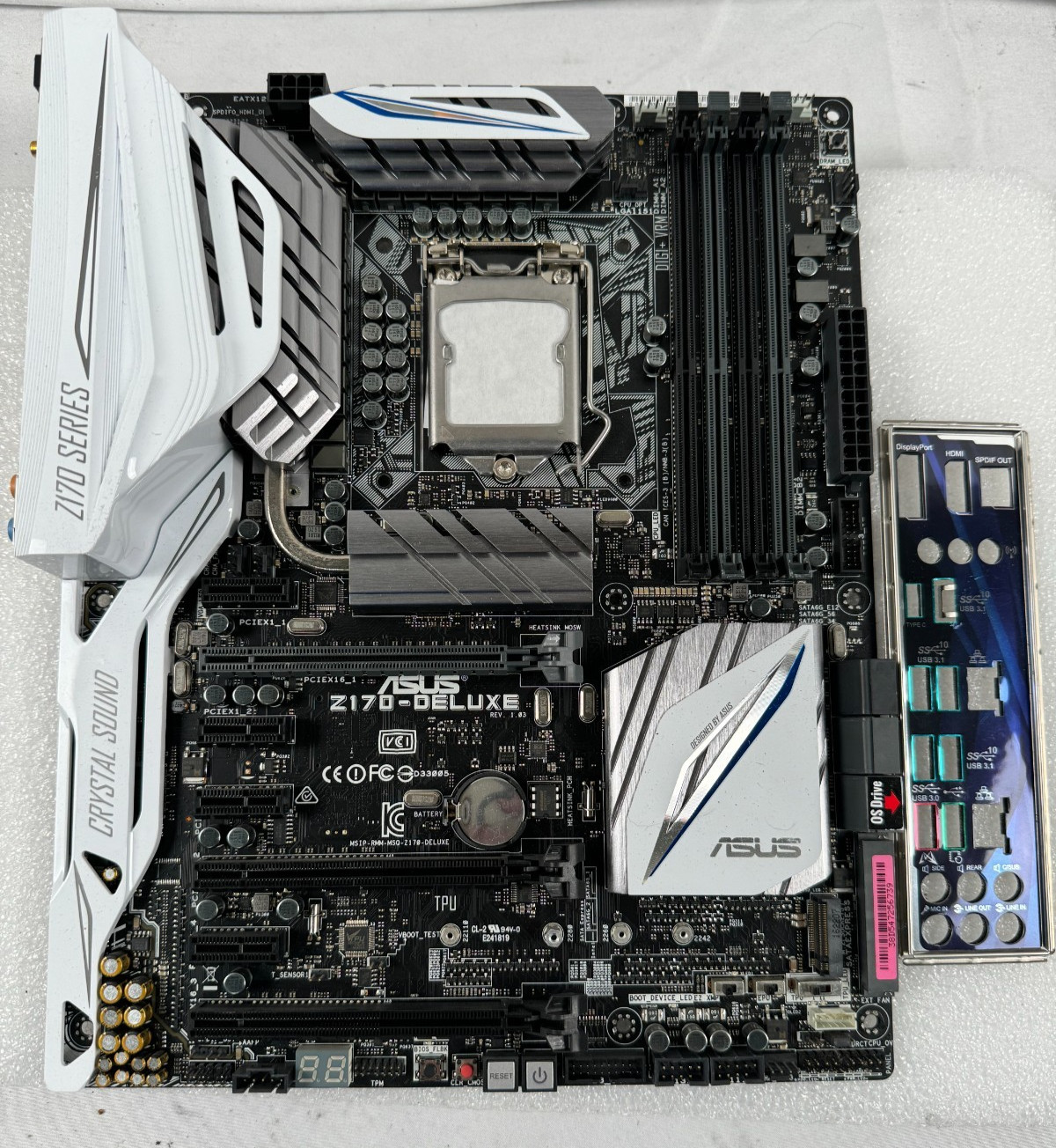 ASUS Z170-DELUXE LGA 1151 DDR4 HDMI DP USB-C PCIe ATX Motherboard w I/O Plate