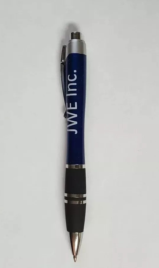 Pen; 1 Metal & Plastic, "Red ink" Retractable Ballpoint Pens, by JWE Inc. 