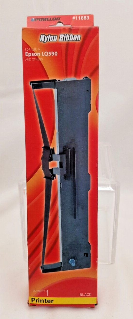 Porelon Nylon Ribbon For Epson LQ590 Black Printer. New In Box. #11683