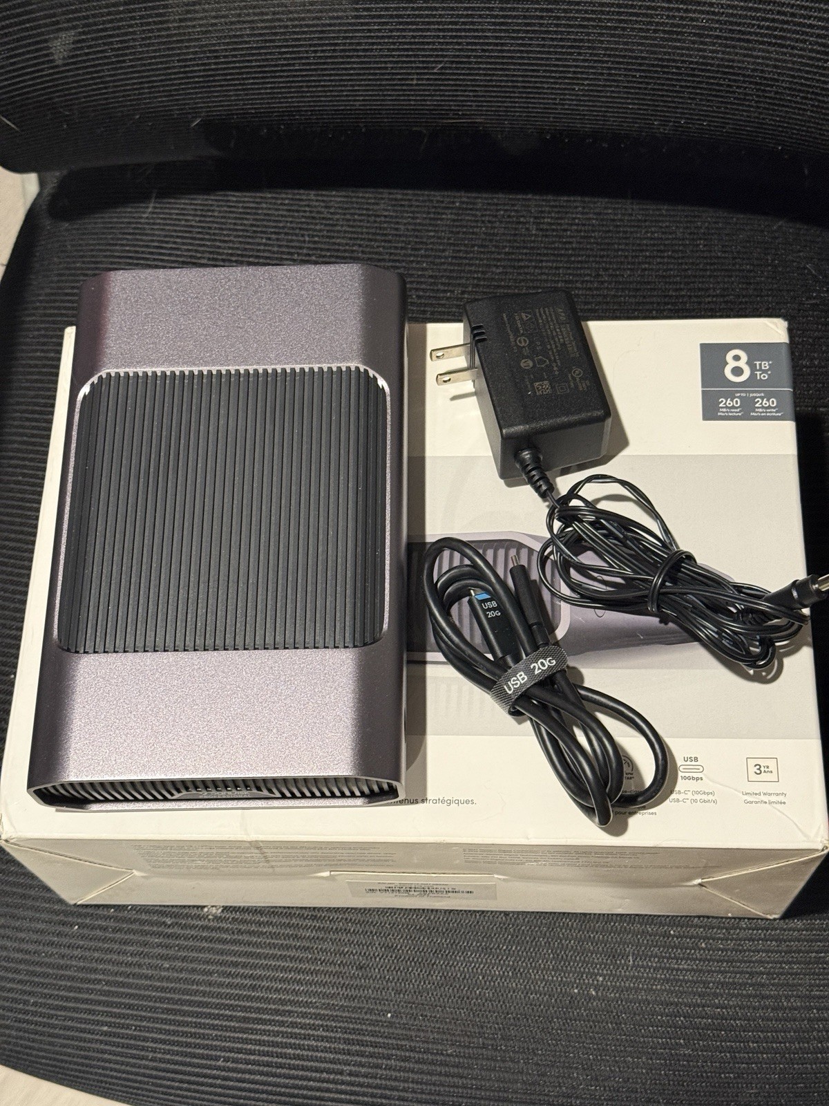 SanDisk Professional G-DRIVE 8TB USB-C External HDD 7200RPM 256MB Gray