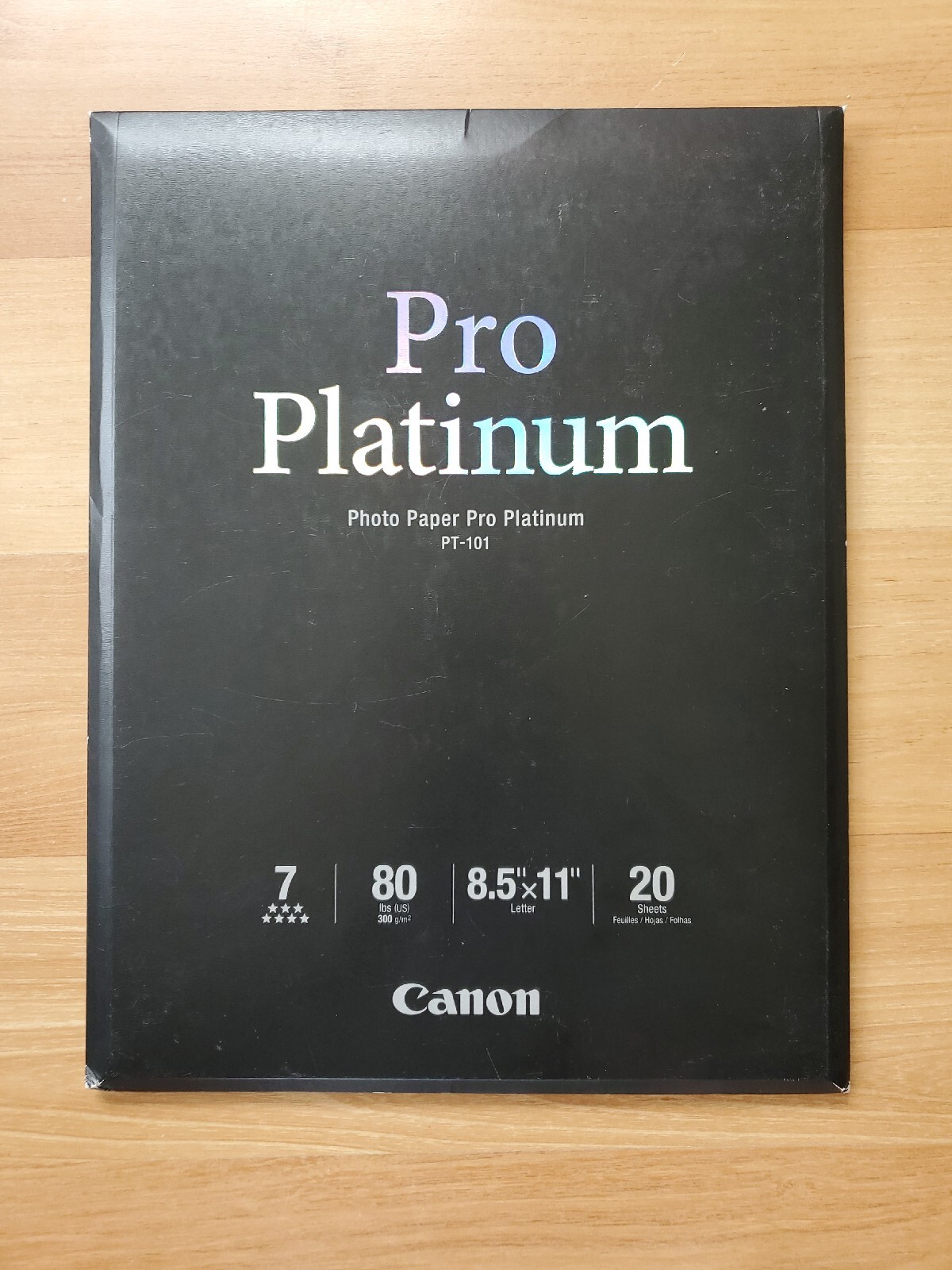 Canon PT-101 8.5-Inch x 11-Inch Photo Paper Pro Platinum (20 Sheets/Package)