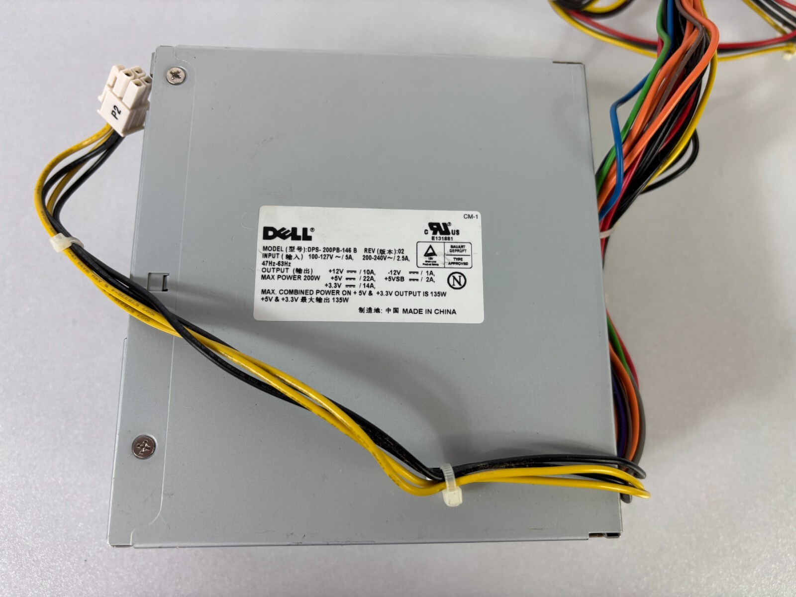 Genuine Dell DPS-200PB-146 B 200W Power Supply 0P0304 Fits Dell Dimensions