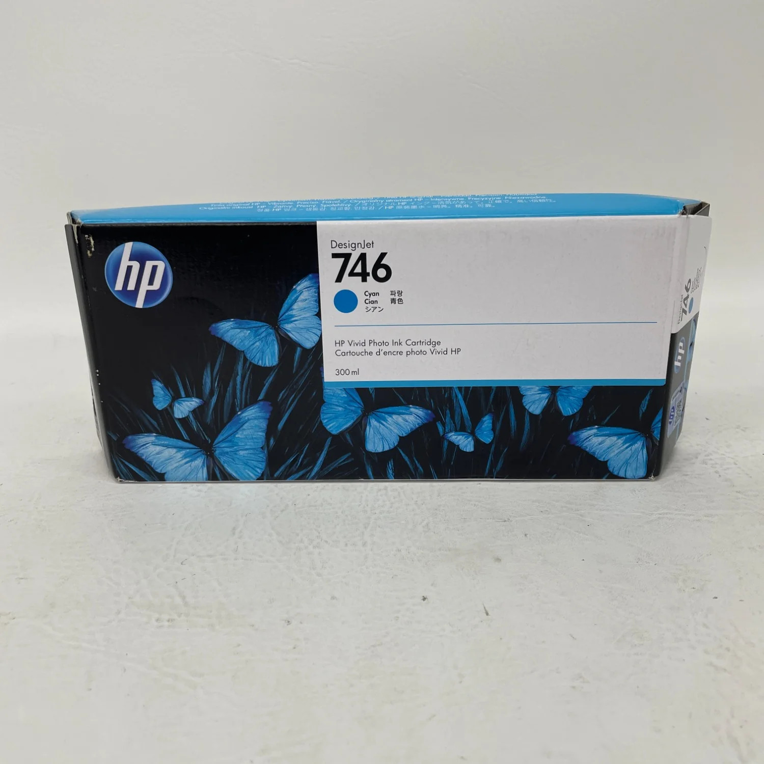 New HP 746 Cyan DesignJet Ink Cartridge 300ml P2V80A 