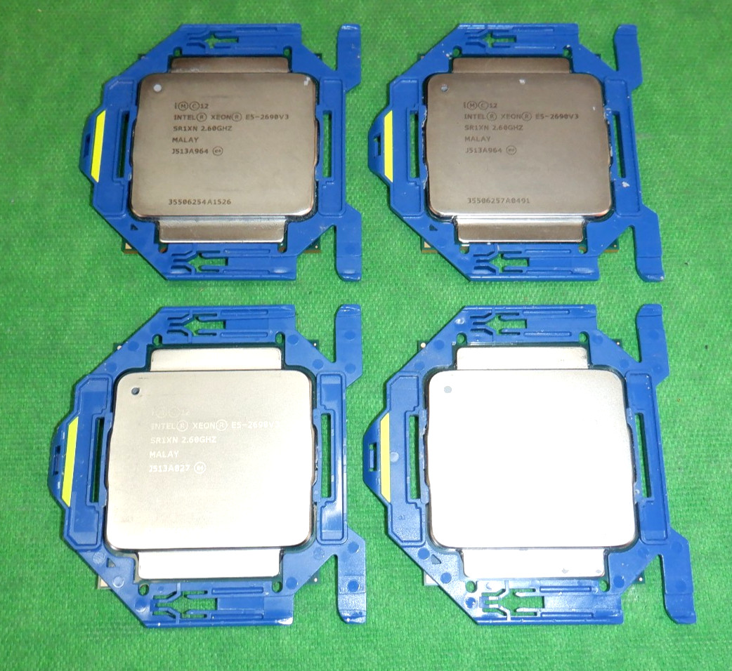 INTEL XEON E5-2690 V3 2.60GHz 30M 12 CORES CPU HPE   LOT OF 4 PCS