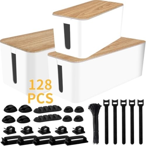 Tidy Up Your Space: 128PCS Cable Management Kit for Family Safety & Elegance