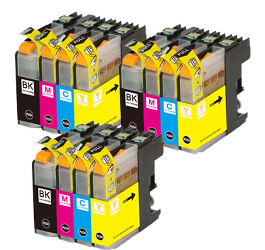 12PK Premium Ink fits Brother LC103 Series MFC-J450DW MFC-J285DW MFC-J875DW