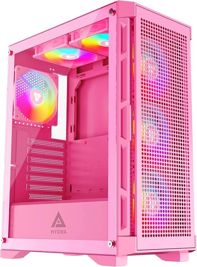 PINK Gaming PC Tower AMD Radeon RX 6700 XT 32GB RAM NVME SSD + 4TB HDD RGB Fast
