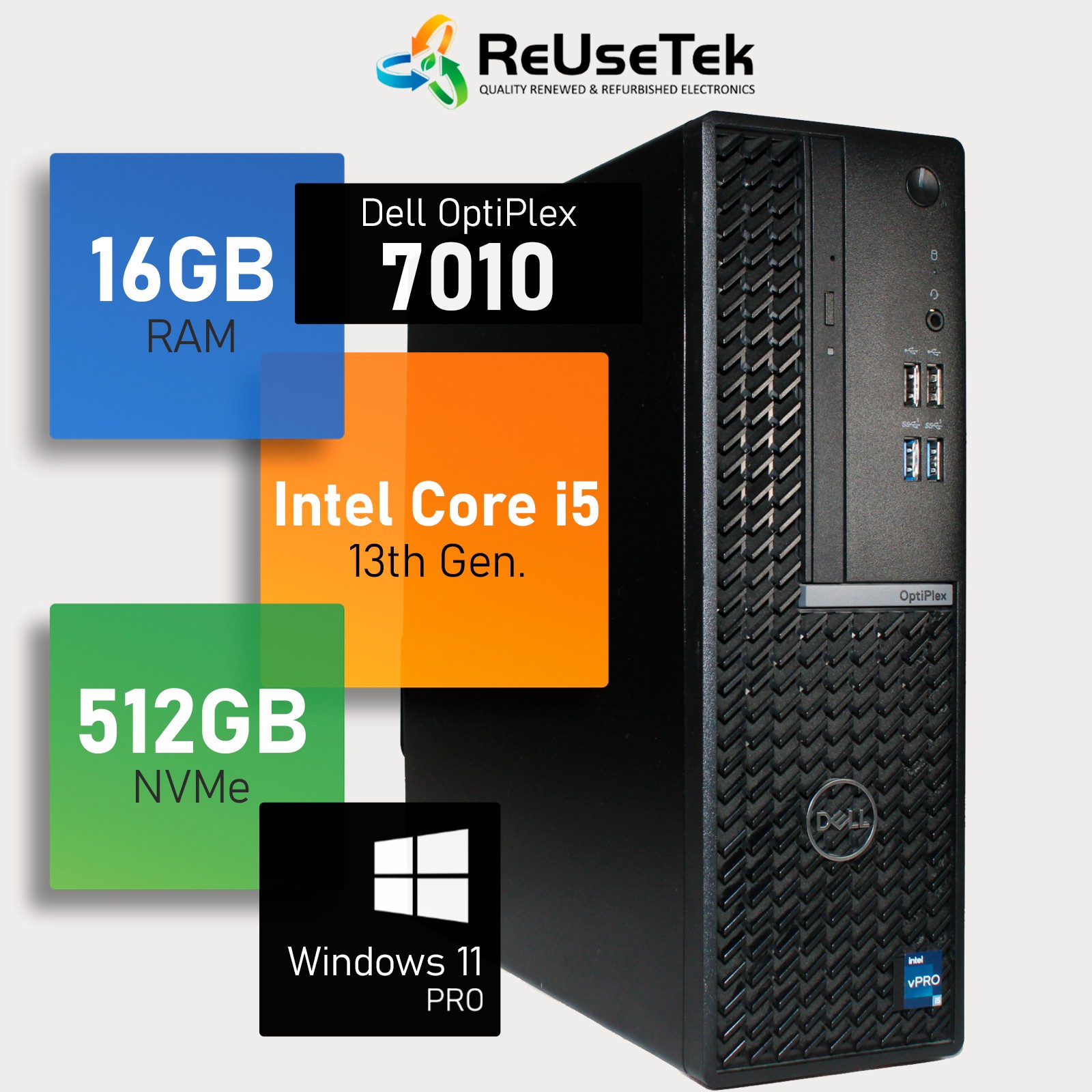 Dell OptiPlex 7010 Plus SFF Core i5-13600 16GB DDR5 RAM 512GB NVMe Win 11 Pro