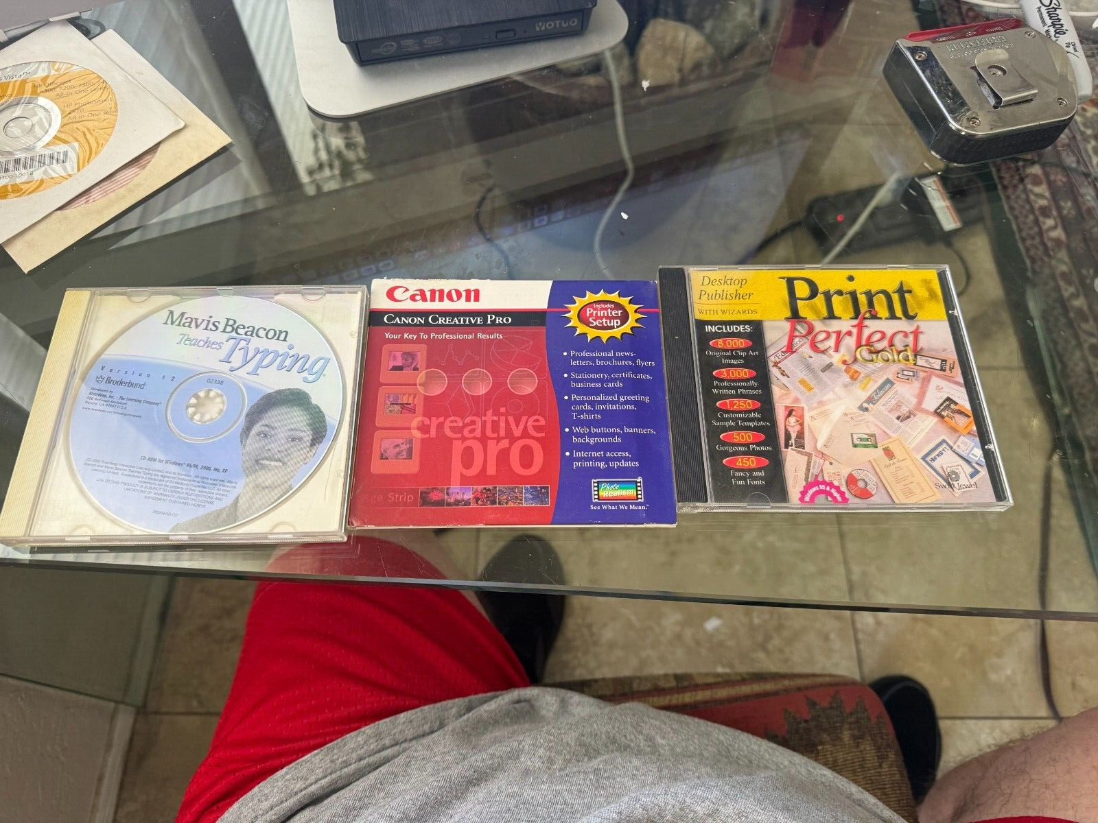3 WORK CD - MAVIS BEACON TYPING #12, CANON CREATIVE PRO, & DESKTOP PUBLISHER