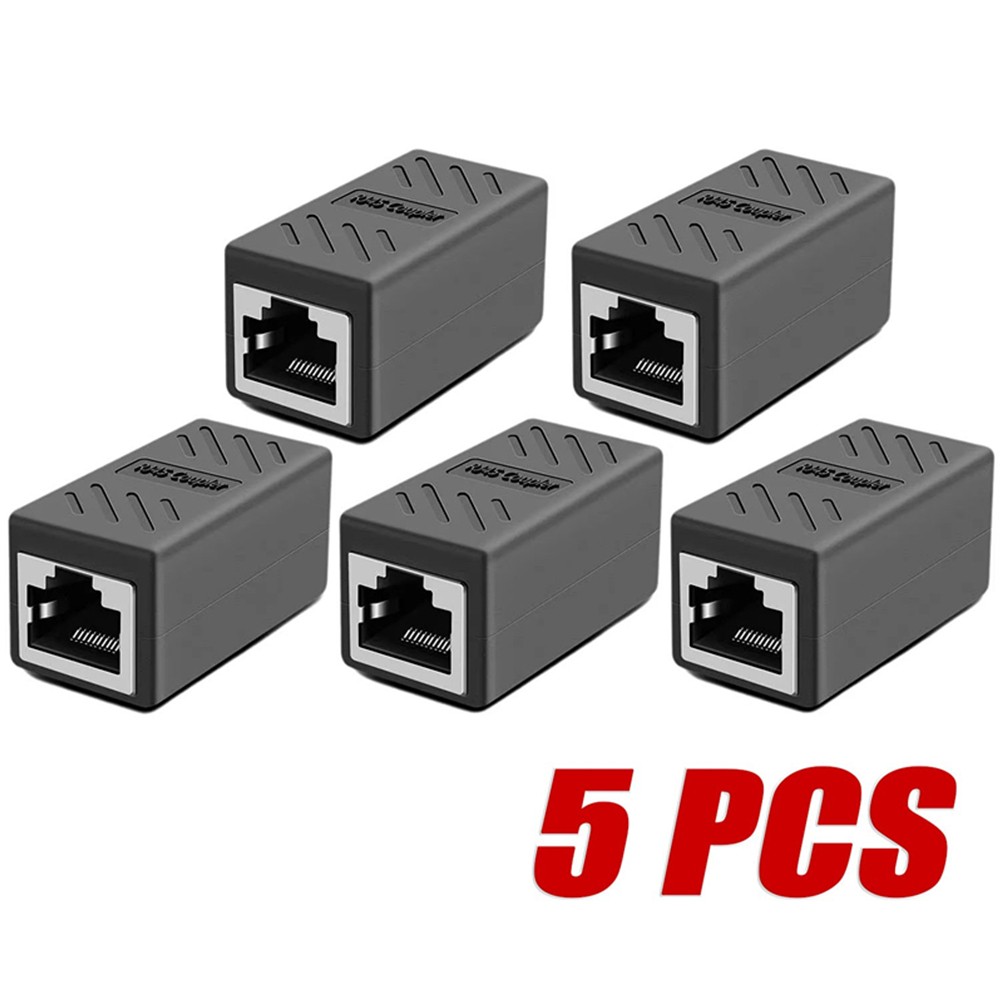 5PCS RJ45 Inline Coupler Cat7 Cat6 Cat5e Cat5 Ethernet LAN Network Cable Adapter