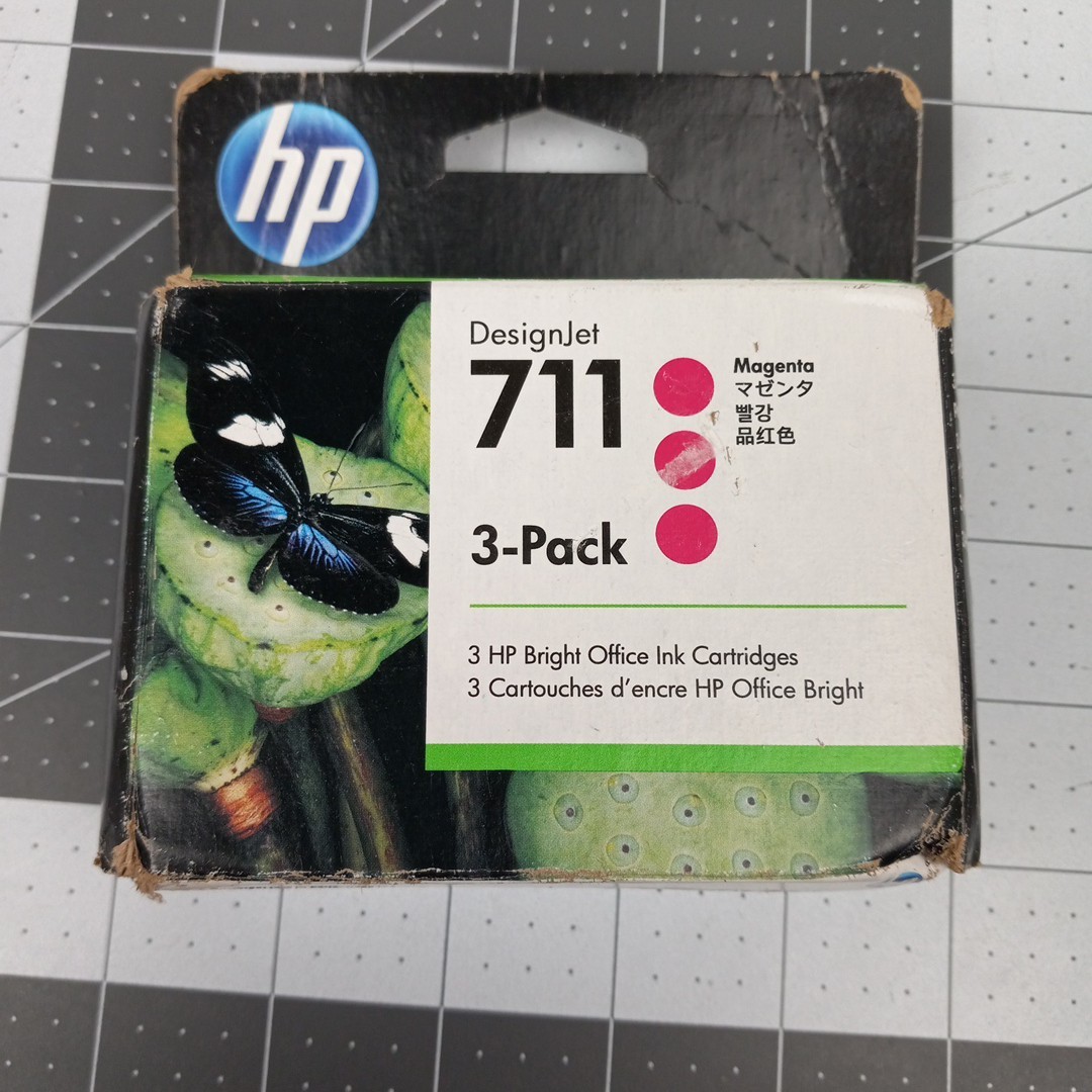 HP 711 3-pack 29-ml Magenta DesignJet Ink Cartridge Expired 06/2024
