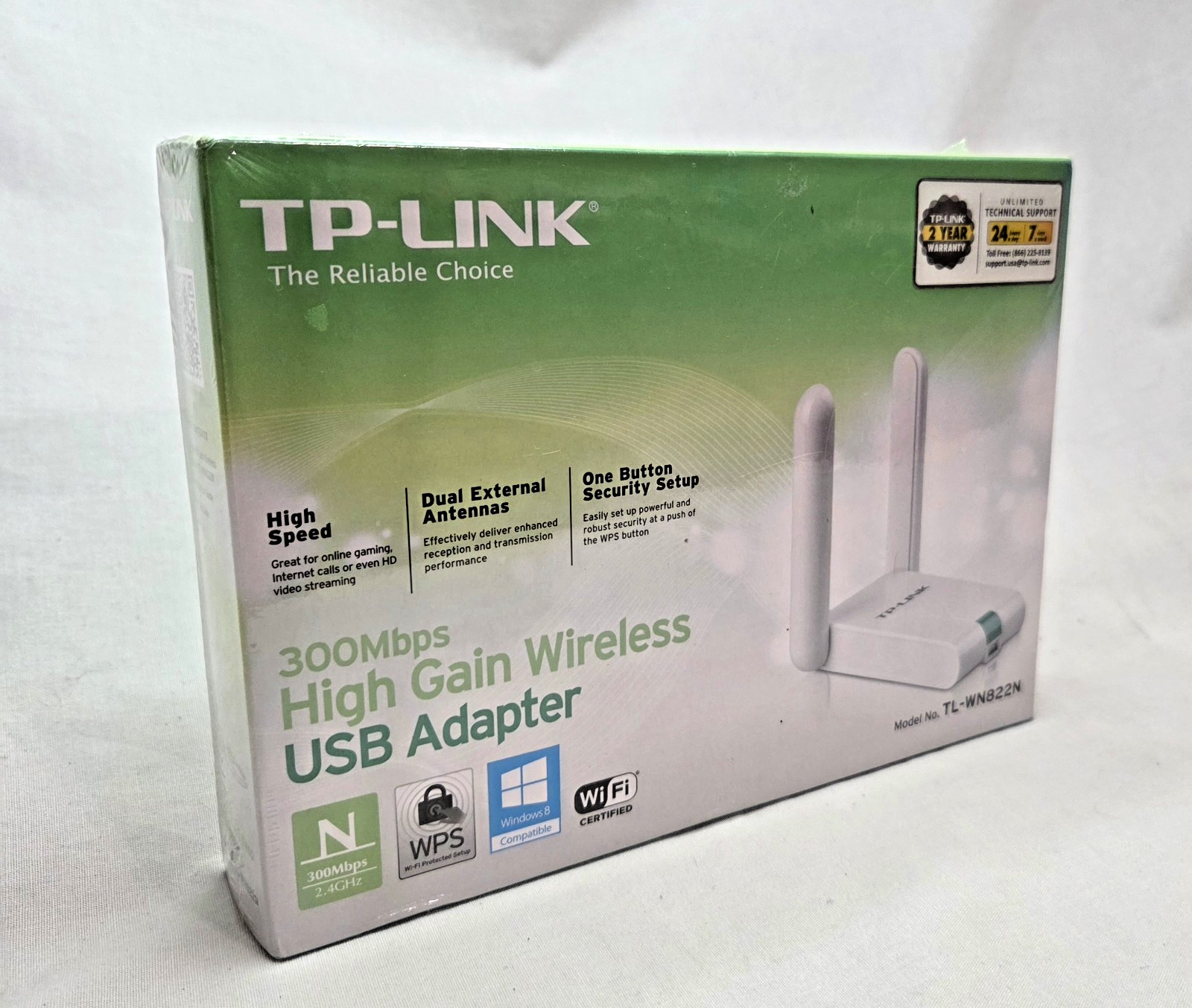 Brand New TP-Link TL-WN822N High Gain Wireless USB Adapter WiFi Extender NIB