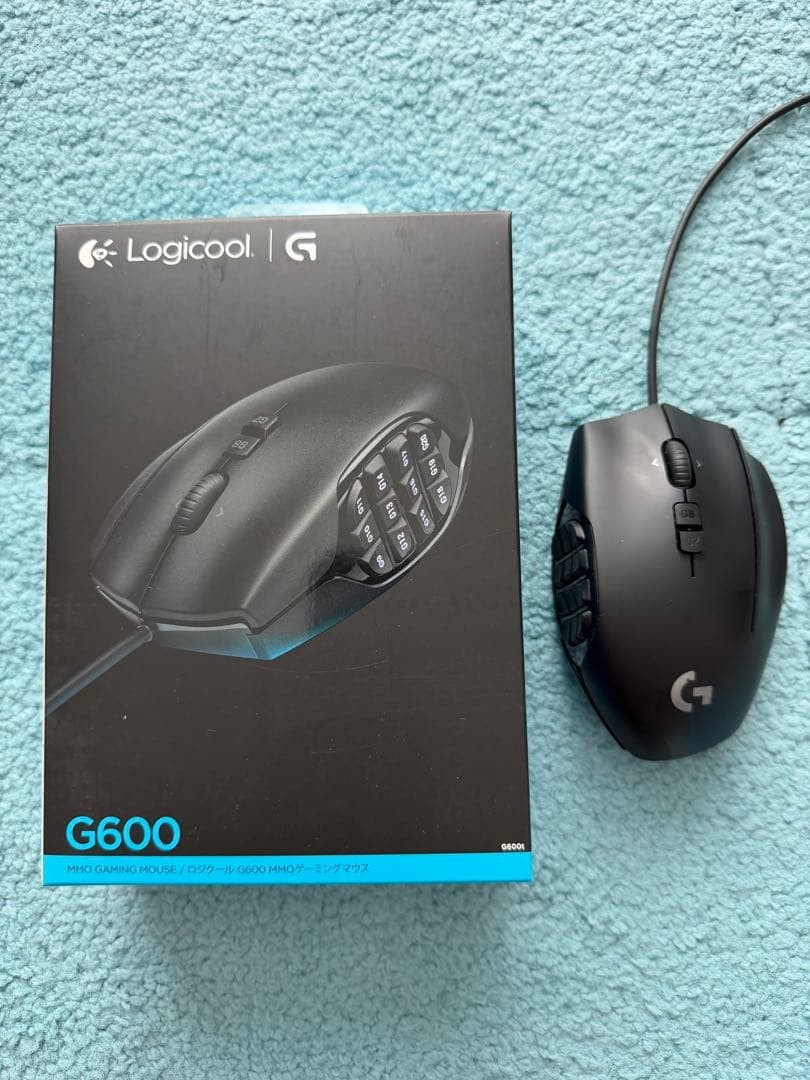 Logitech G600 G600t MMO Gaming Mouse 20 Buttons Wired Black with Original Box