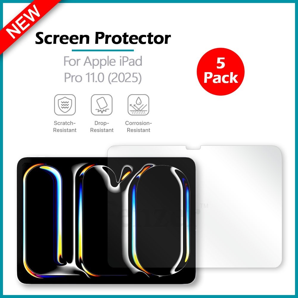 5-Pack LCD Ultra Clear HD Screen Protector for Apple iPad Pro 13.0 (2025)