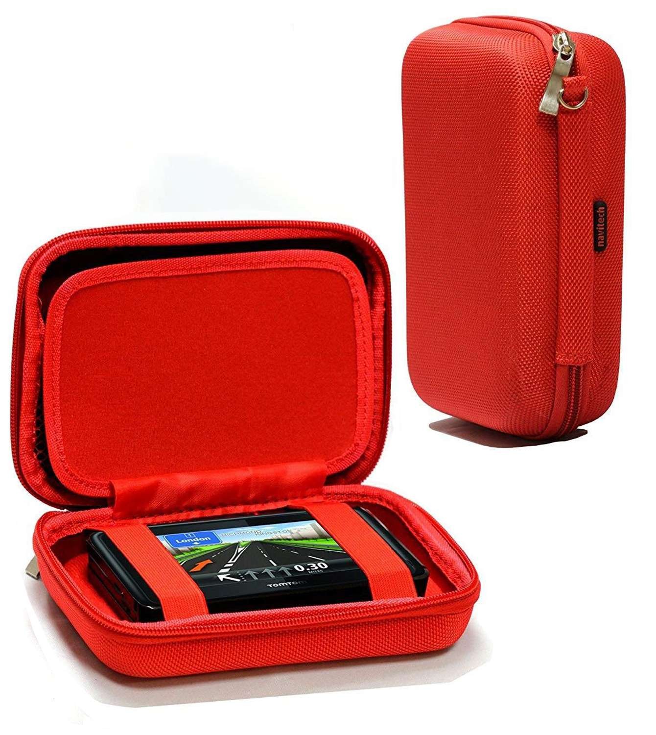 Navitech Red Hard GPS Carry Case For The JMANCE 5" GPS
