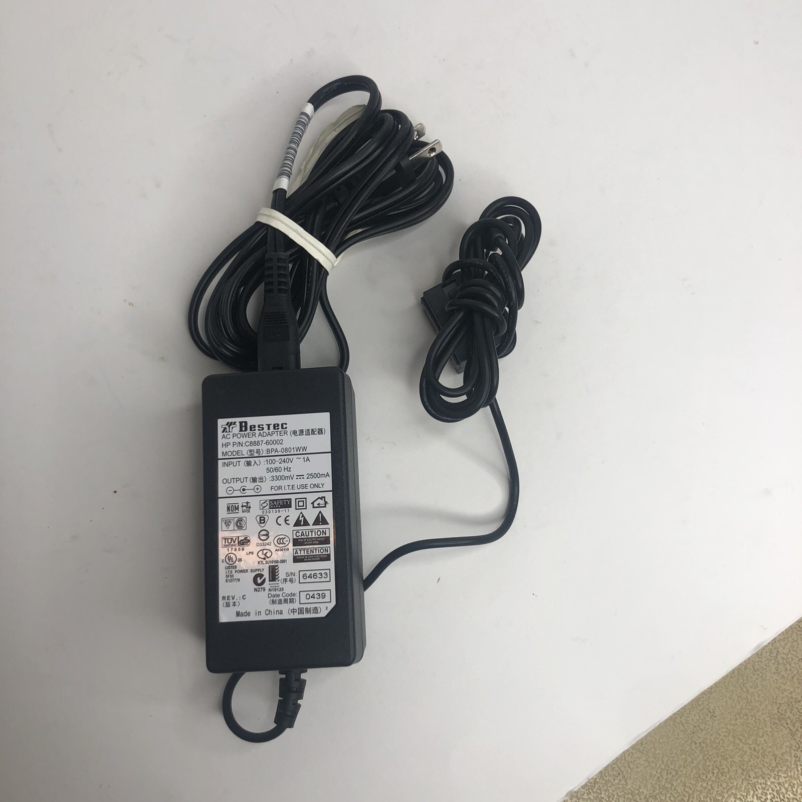 Bestec AC Power Adapter BPA-0801WW