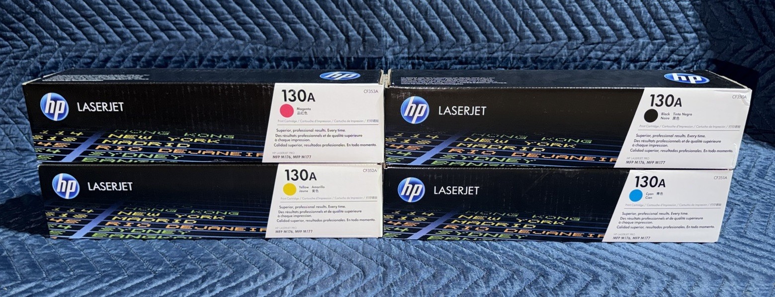 New Genuine HP 103A Toner Set 4 Color CF350A CF351A CF352A CF353A MFP M176 M177