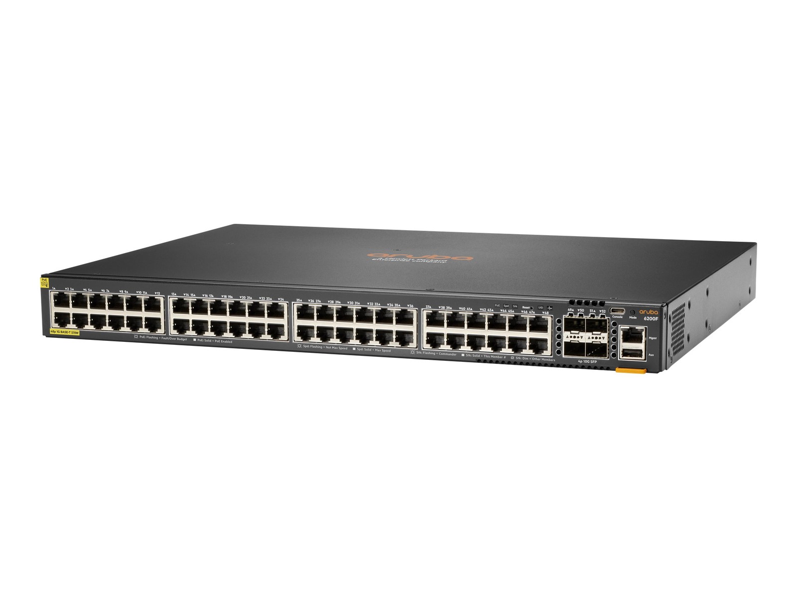 HPE 6200F 48G Class4 PoE 4SFP+ 370W Switch (JL727A#ABA)