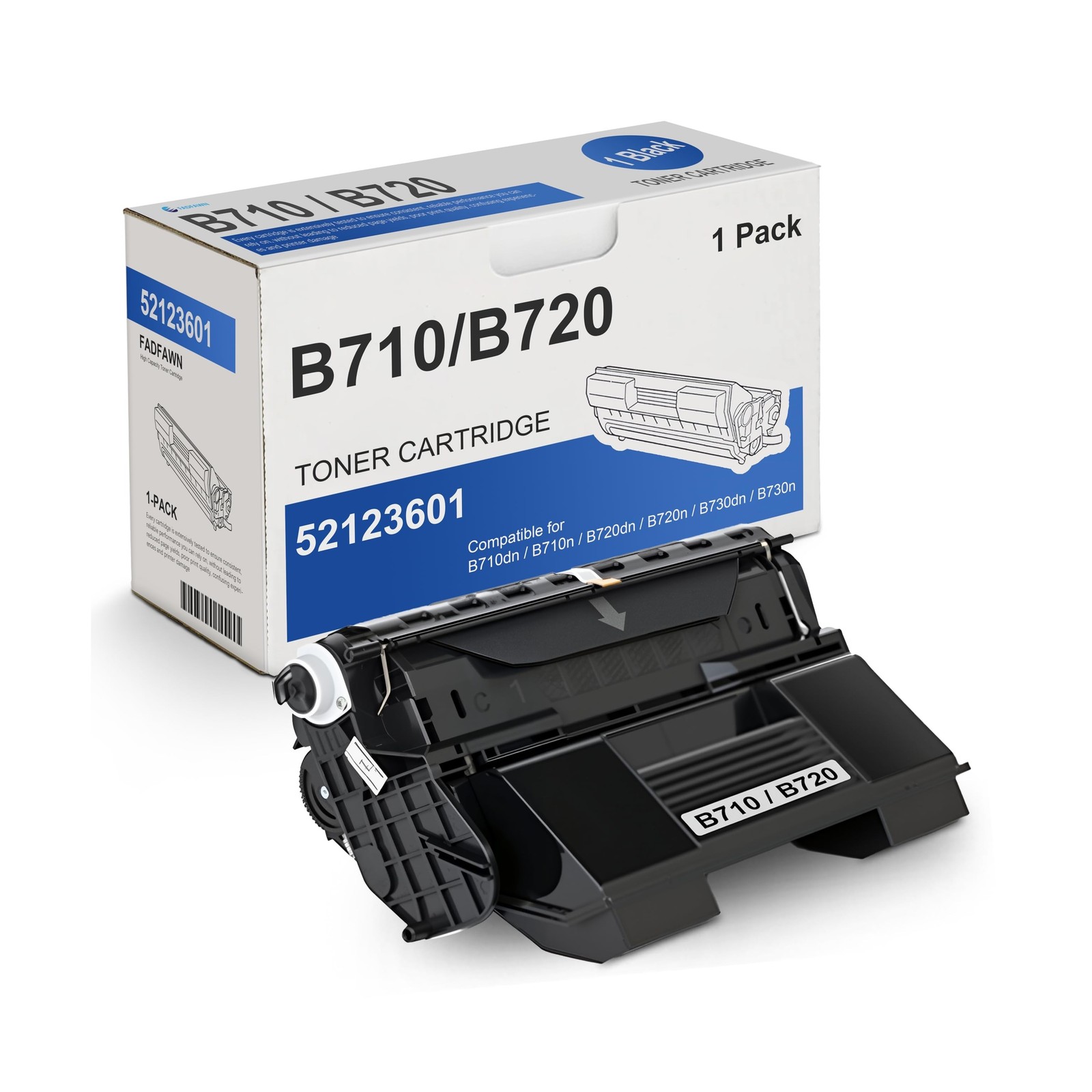 B710 Black Toner Cartridges 1 Pack: Compatible 52123601 Toner Cartridge Repla...