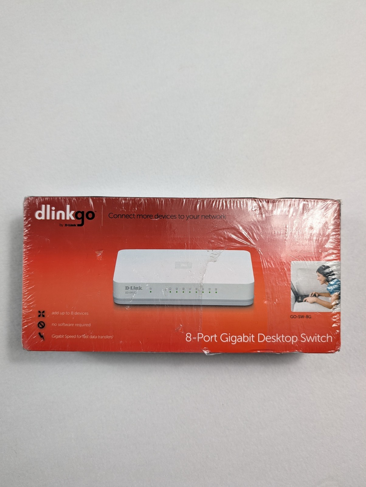 NEW D-Link GO-SW-8G 8 Port Gigabit Ethernet Network Switch Unmanaged Sealed