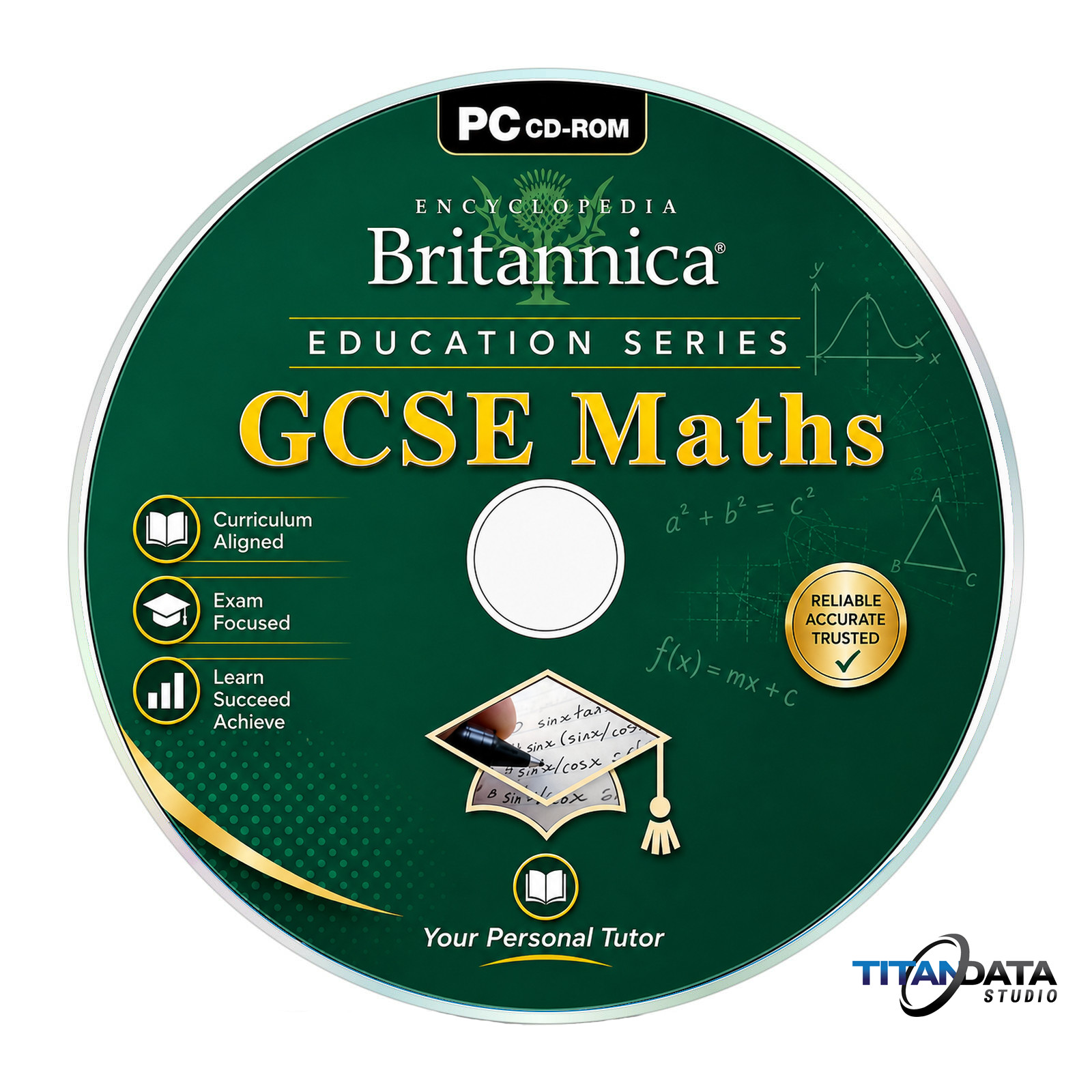 Encyclopedia Britannica GCSE Maths Mathematics PC CD-ROM Windows 10 11 Software