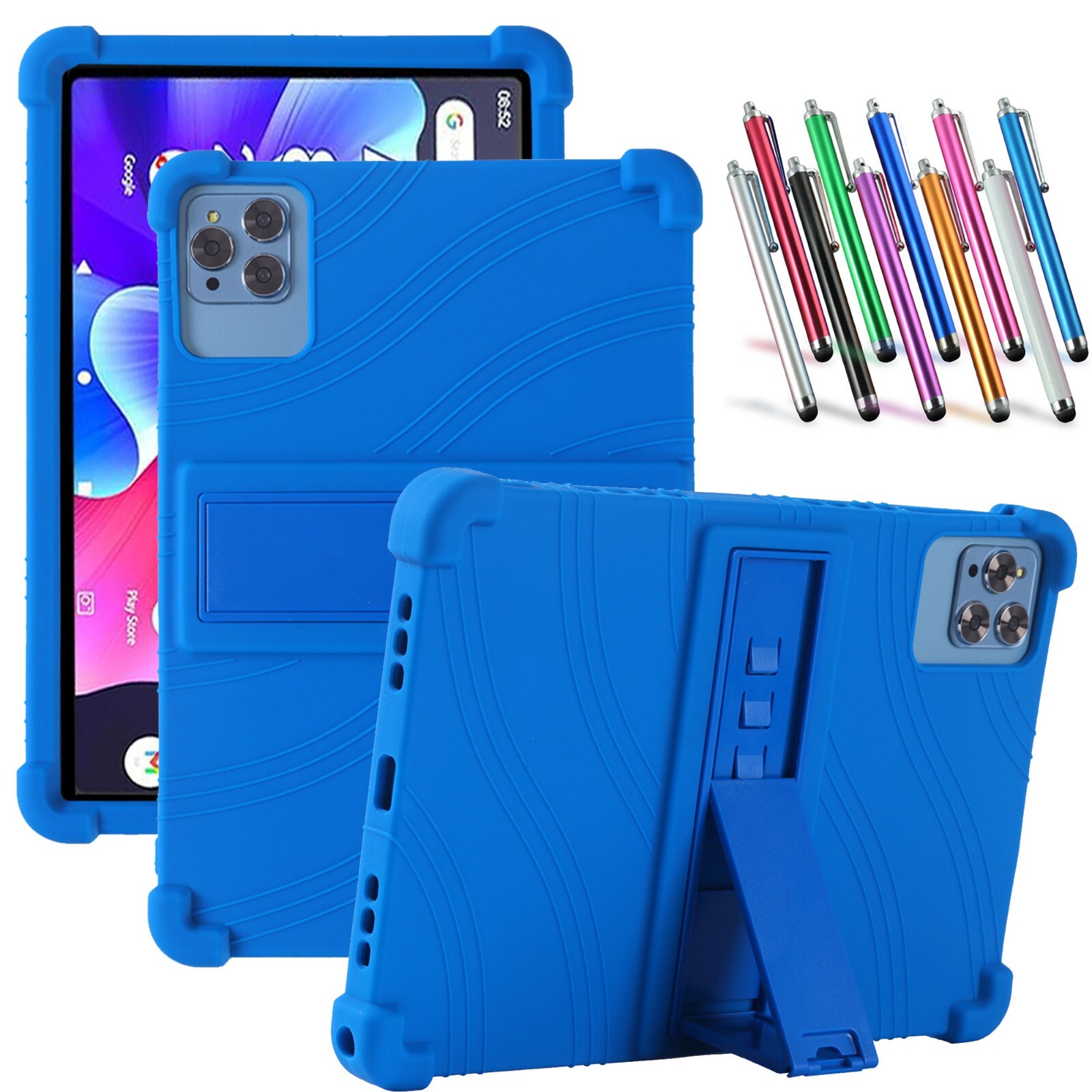 For 11 inch Tablet Case 2025/2024 Android 15 /14/13 Tablet Cover Silicone Stand