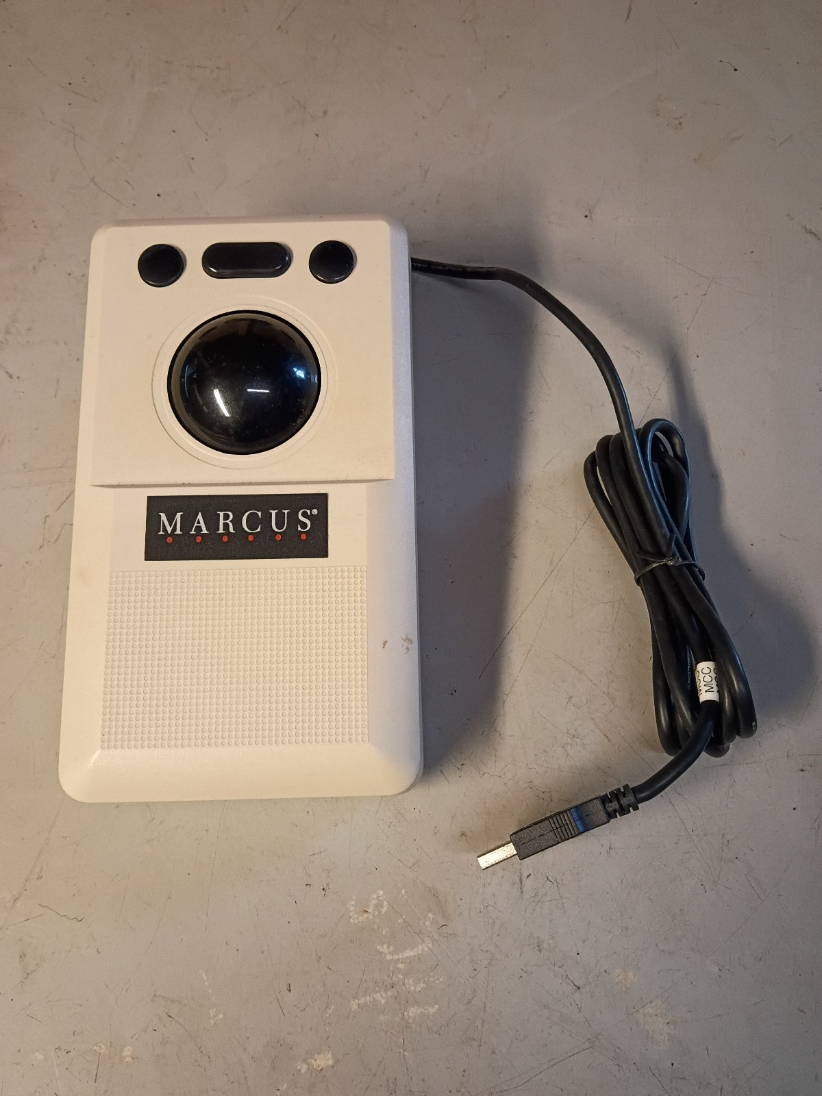 marconi marcus rb2 wired usb trackball mouse retro vintage pc mac rb2-327b