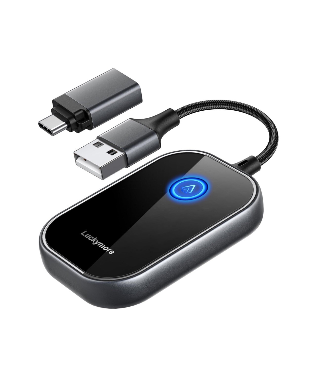 Luckymore Wireless Carplay Adapter Android Auto Converts Wired to Wireless OEM