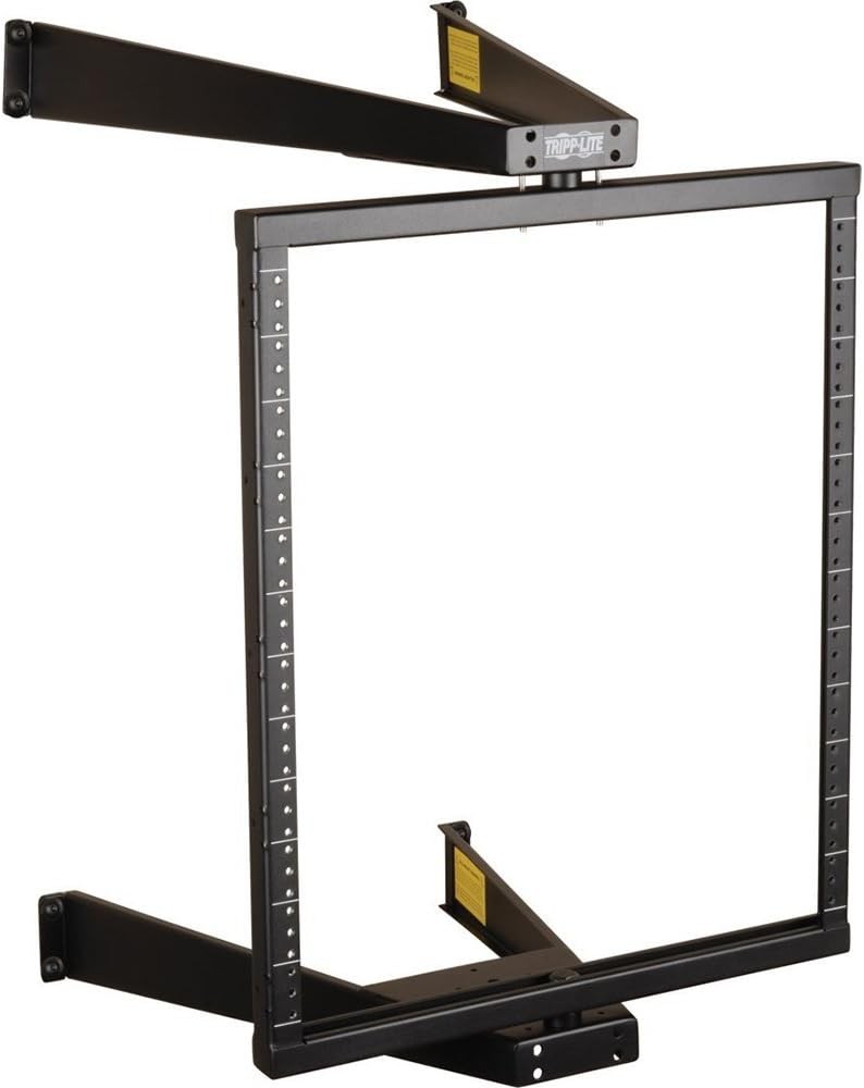 12U Wall Mount 2-Post Open Frame Rack Pivoting/Hinged Network Equipment Rack
