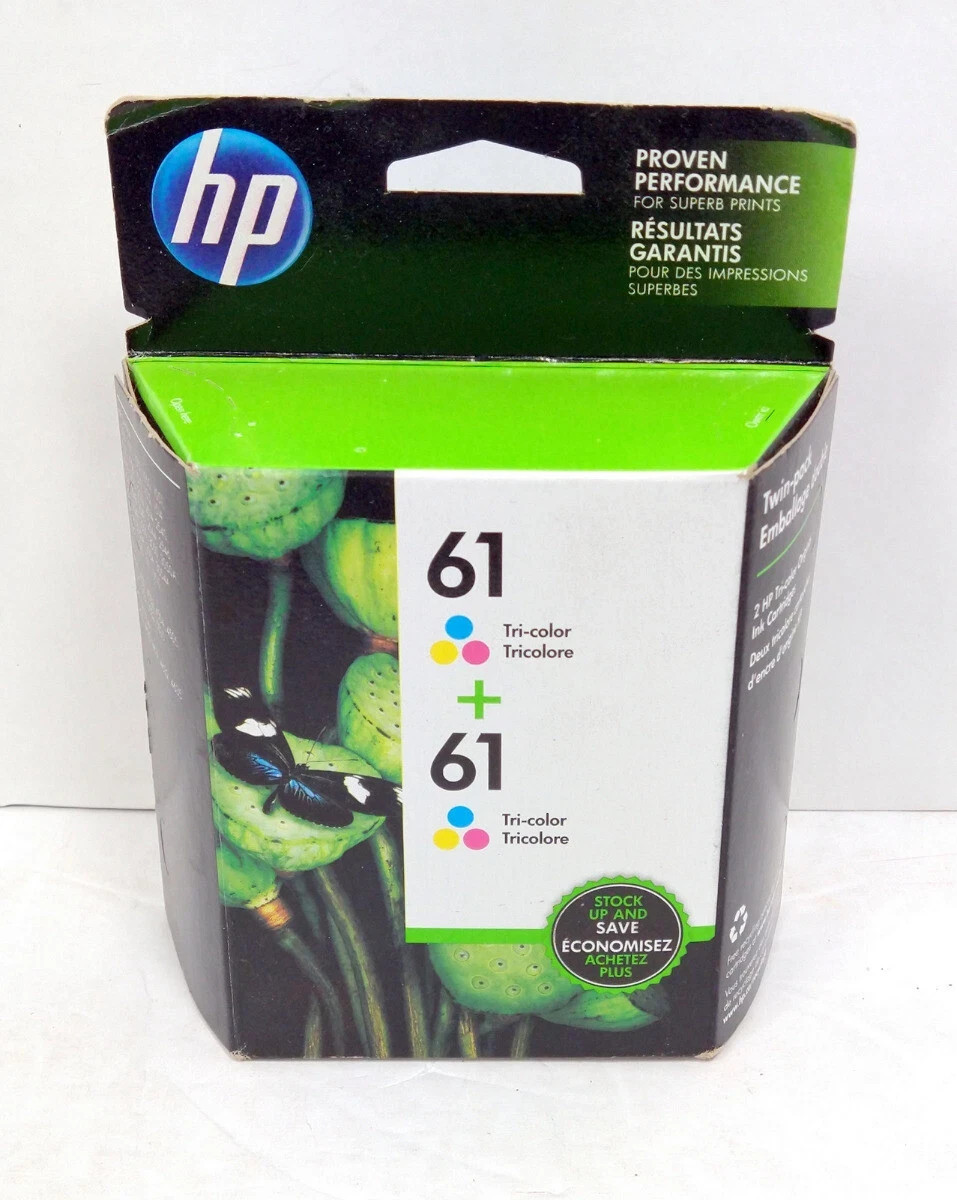 New Genuine HP 61 Tri-Color Ink Twin Pack CZ074FN #140 - Expired 3/2020