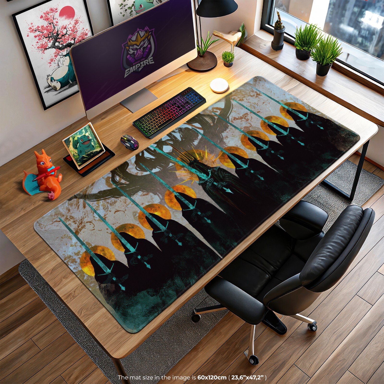 Dark Lord Sauron LOTR Mouse Pad, Nazgûl Ringwraiths Desk Mat, Lord of the Rings