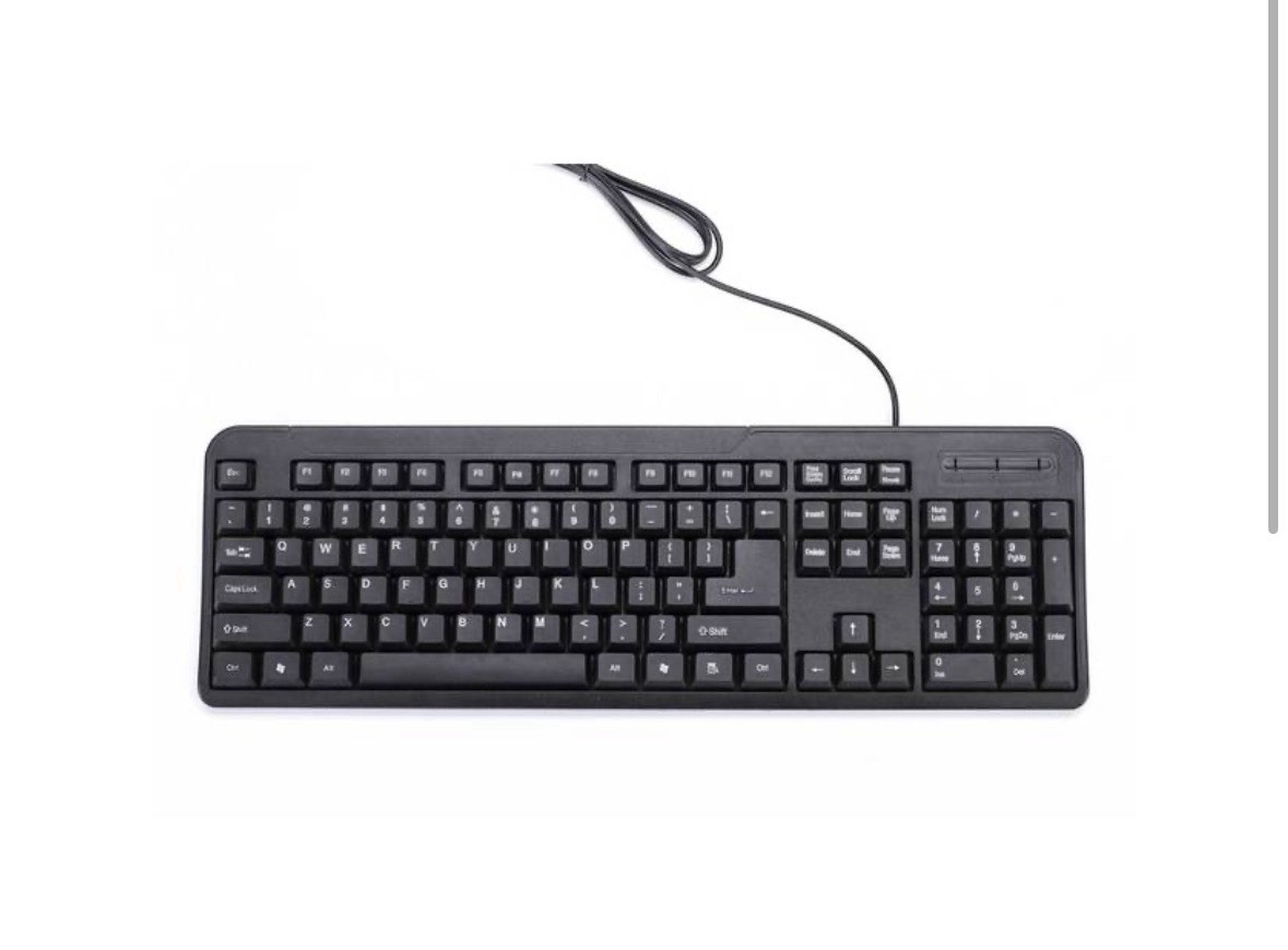 iMicro KB-US0803 104-Key Wired USB English Keyboard Black