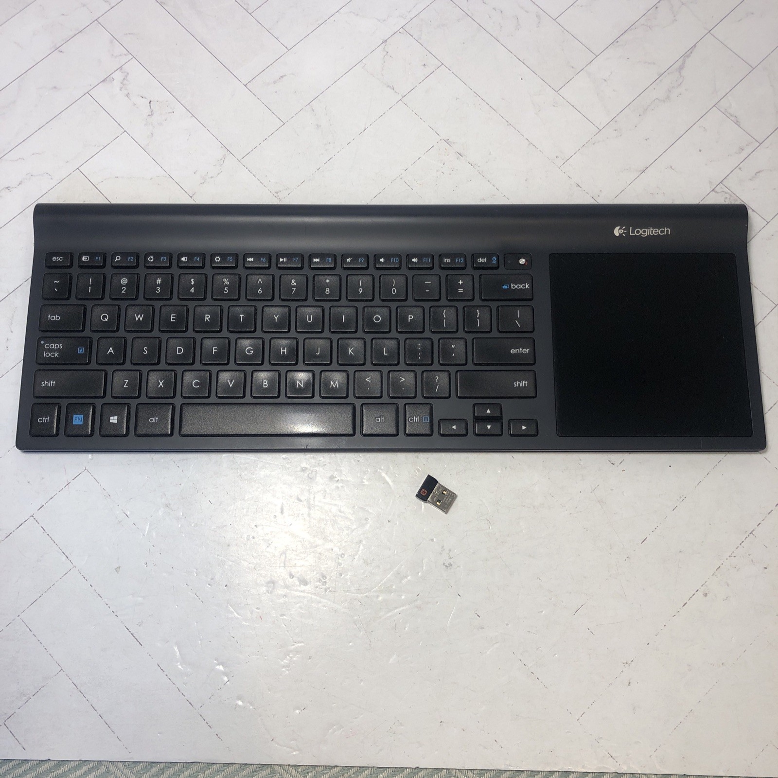 Logitech TK820 Wireless All-In-One Keyboard Touchpad with Receiver Dongle