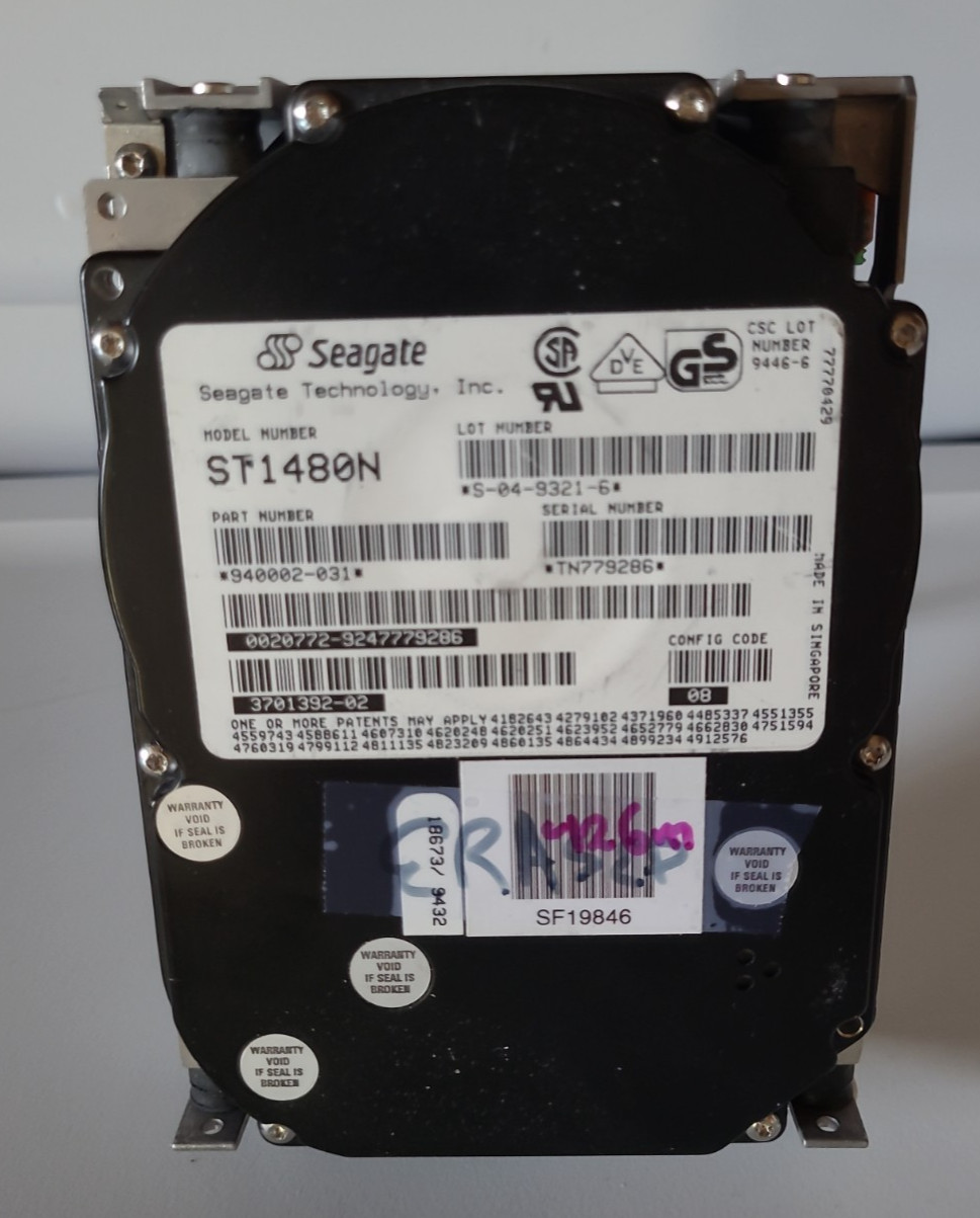 Seagate ST1480N 420 MB 50 Pin 3.5"  SCSI Hard Drive