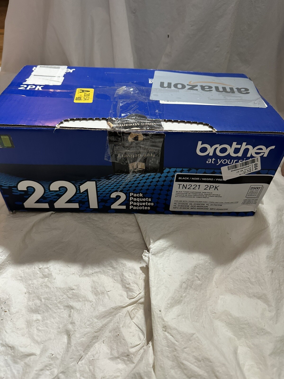 Brother Genuine SEALED PACKS Black Toner Cartridge Twin Pack TN221 2PK