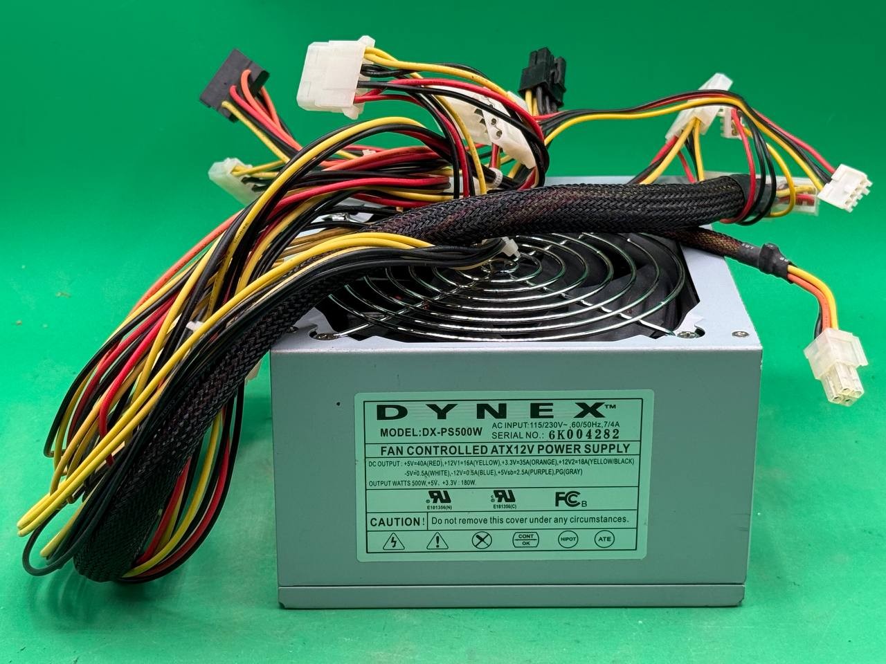 Dynex DX-PS500W 500W ATX12V Computer Power Supply w/ Box TC